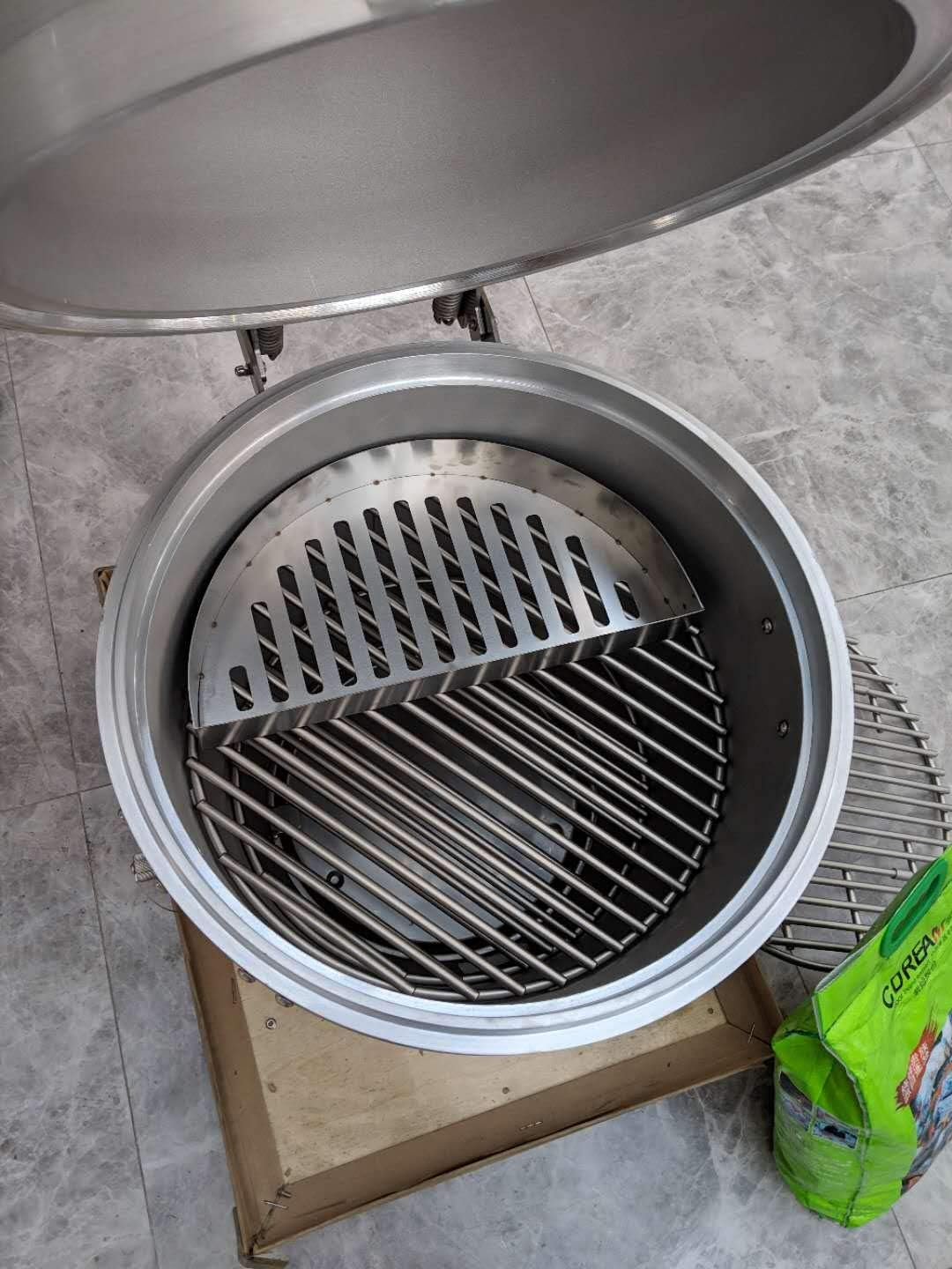 Half Moon Searing Tray Charcoal Basket for Char-Griller Akorn Kamado, Blaze Grill Kamado, Pit Boss 24, and Many Large Kamado Grills