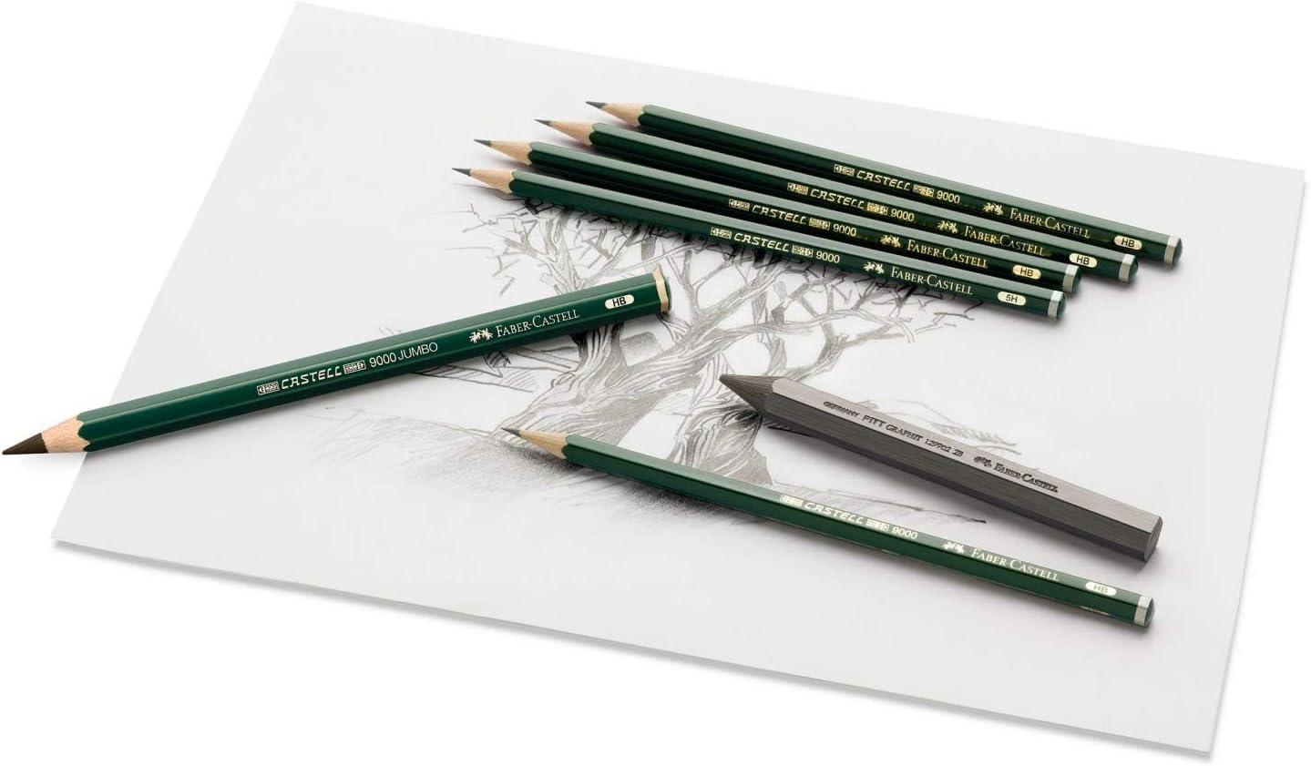 Faber-Castell Miscellaneous Castell 9000 Graphite Pencil, Pencil, 3B, for Art, Craft, Drawing, Sketching, Home, School, University, Colouring image number 5