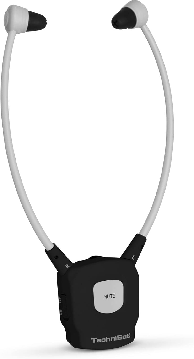 Technisat STEREOMAN ISI 2 (Version 2) - Wireless Stereo Headphones for Tvs and Music Systems with Docking Station, Black