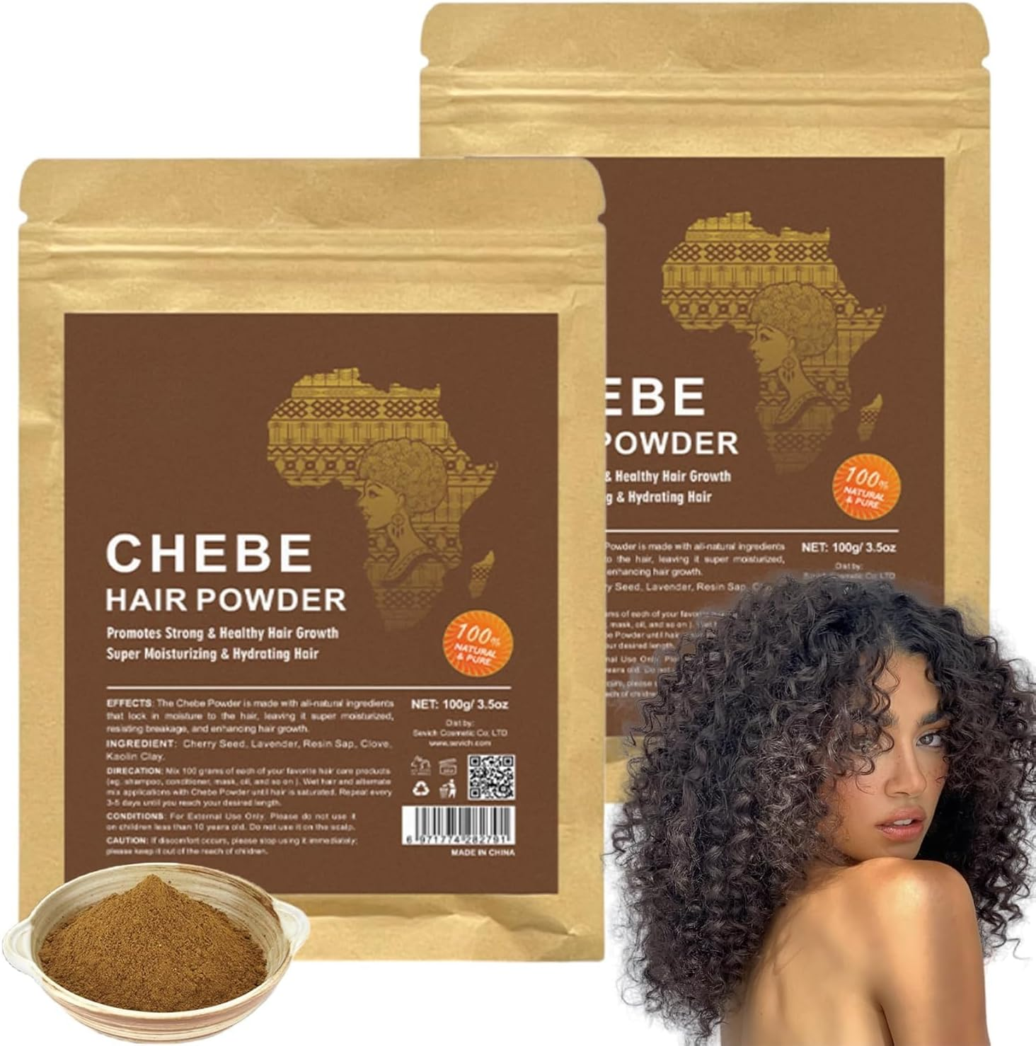 STIRZ Chebe Powder for Hair Growth, Thickening, All Hair Types, Unisex image number 3
