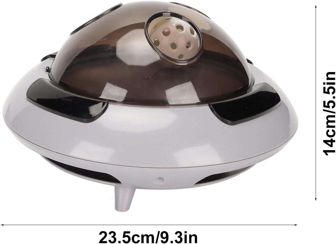 EVTSCAN Cat Electric Feather Toy, Flying Saucer Shape Interactive Funny Cat Toy, Low Noise Boredom Relief Kitten Toy, for Exercise Training image number 3