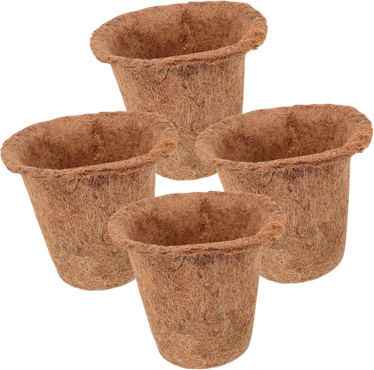 SUPVOX 4Pcs Coconut Fiber Seedling Pots Nursery Pots for Plants Plant Supplies Gardening Supplies image number 3