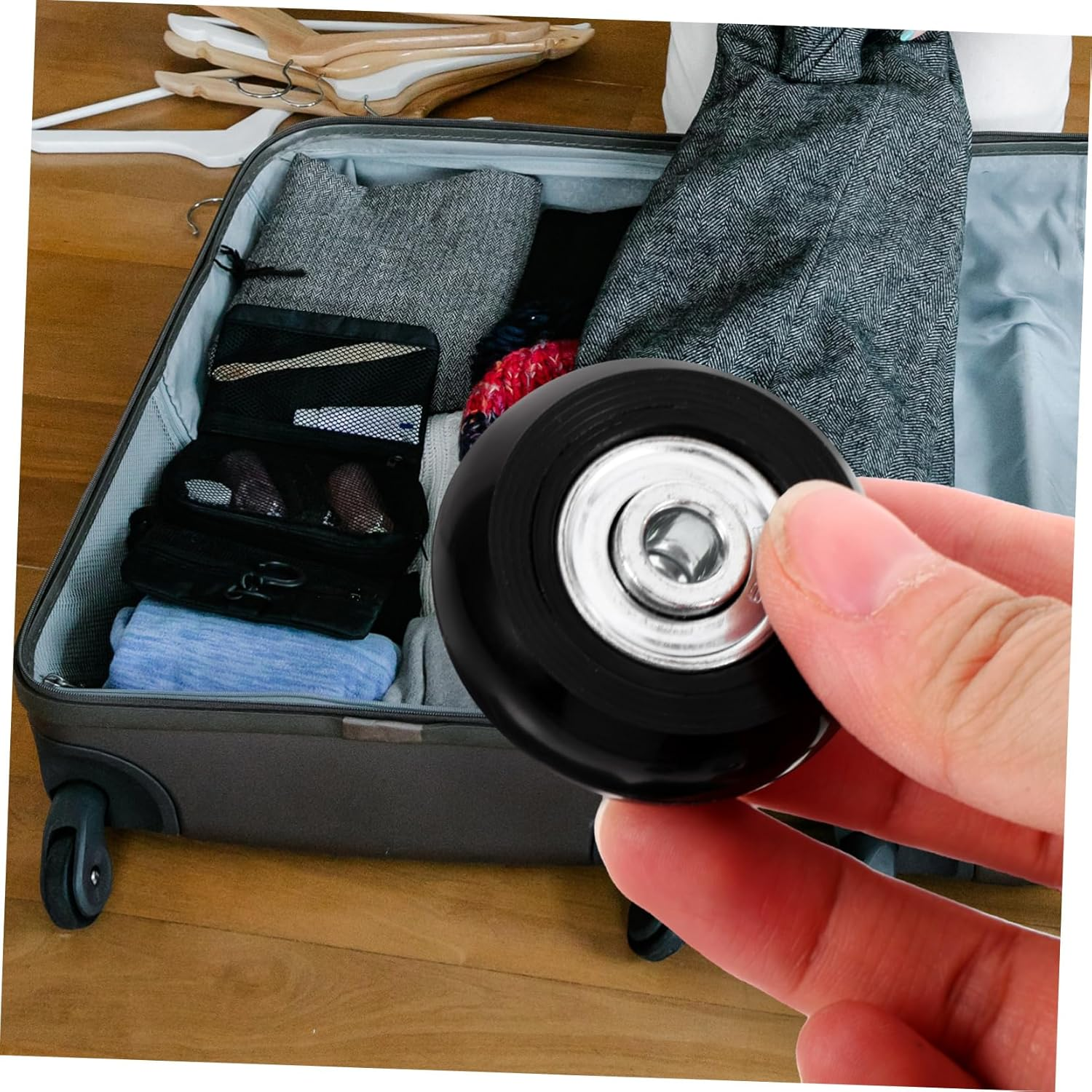 JECOMPRIS Mute Suitcase Wheels Luggage Caster Wheels Rubber Swivel for Suitcase Repair Kits Luggage Trolley image number 3