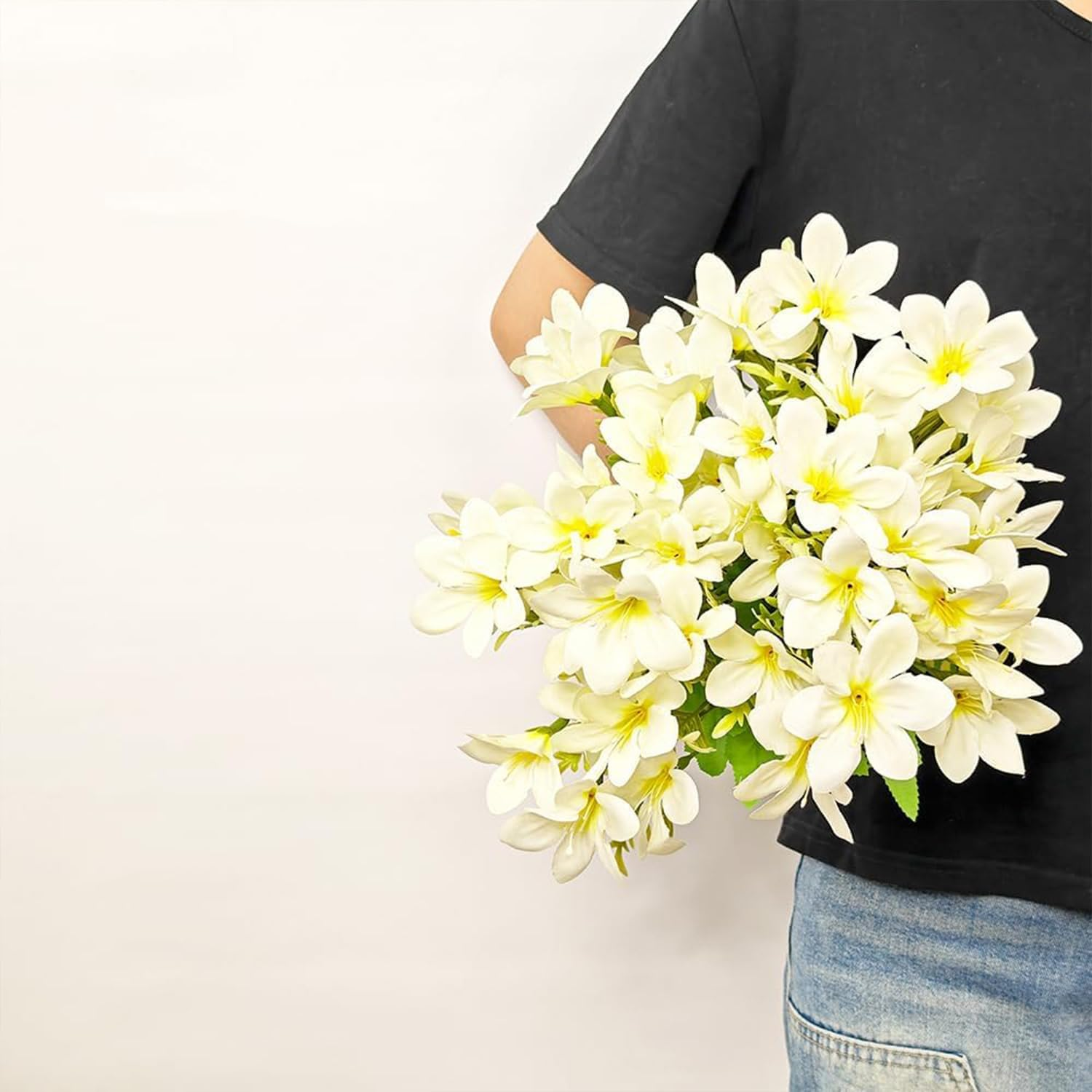 2Pcs Artificial Silk Lily Flowers, 2 Bunches Silk Sunflowers Fake Yellow Flowers for Home Decoration Wedding Decor image number 3