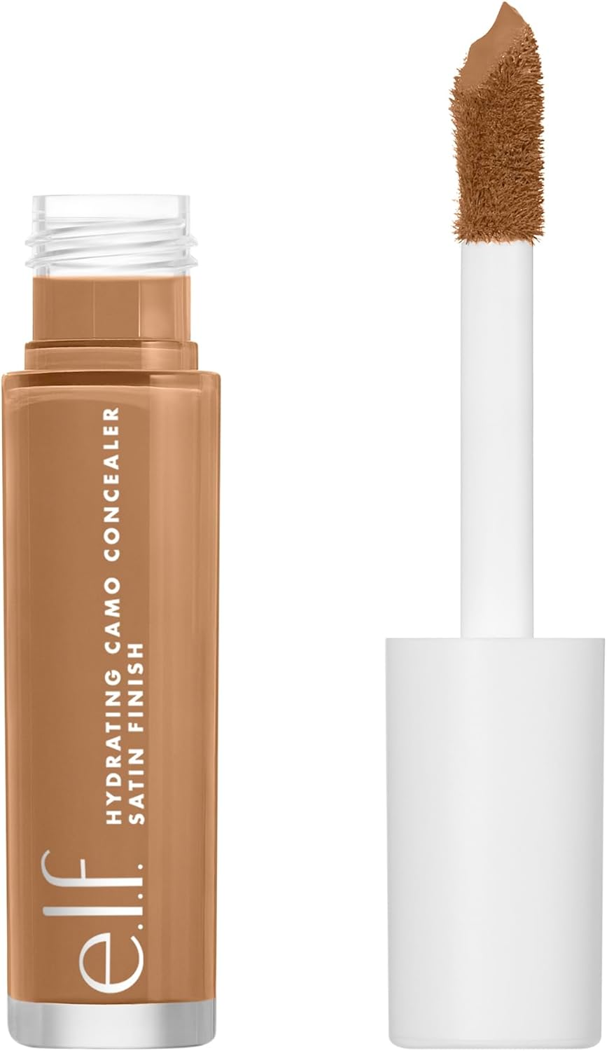 E.L.F. Hydrating Camo Concealer, Covers Blemishes & Under-Eye Circles, Full-Coverage & Delivers a Satin Finish, Vegan & Cruelty-Free, Fair Warm