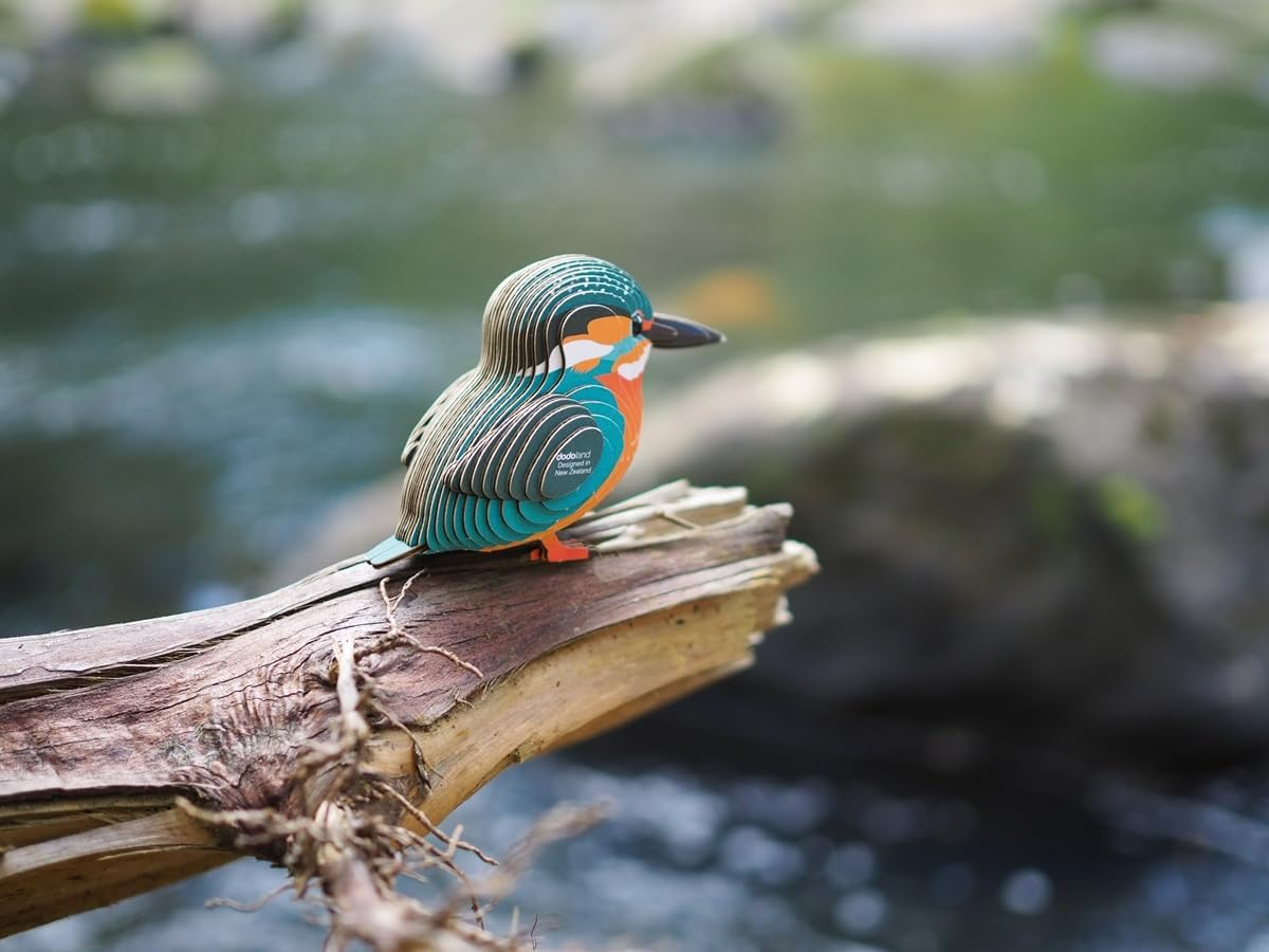 EUGY 121 Kingfisher 3D Puzzle - 29 Piece Eco-Friendly Educational Toy Puzzle for Boys, Girls & Kids Ages 6+ image number 1