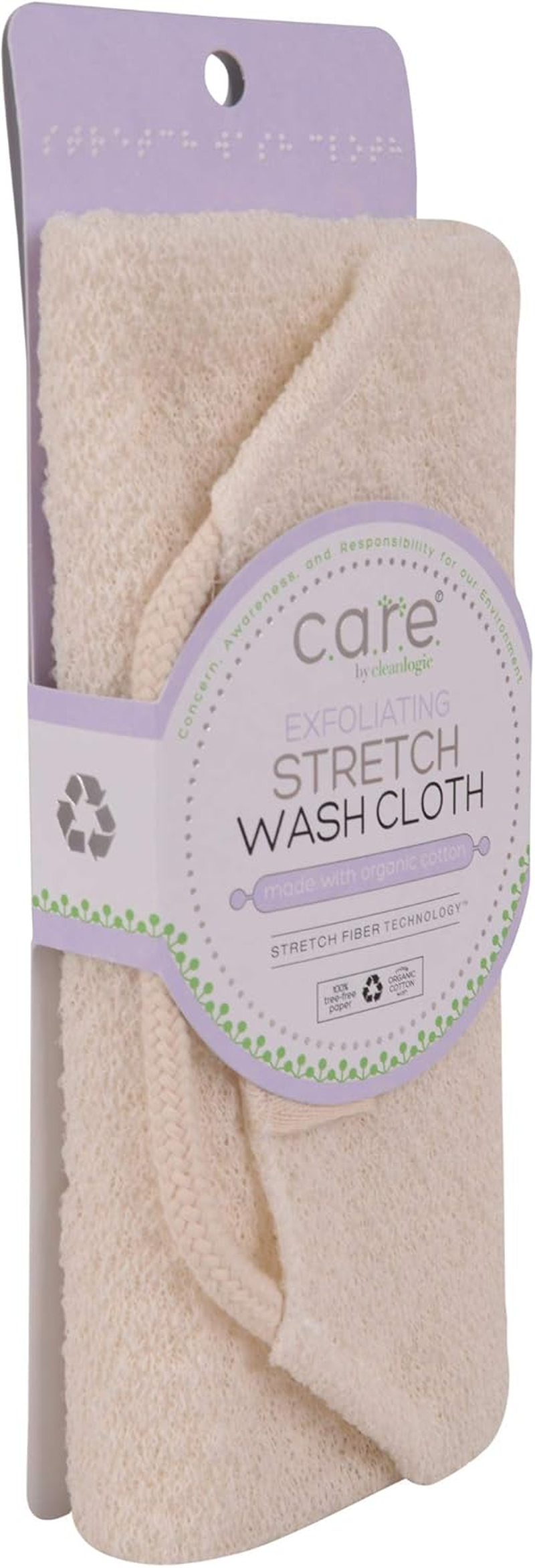 Care by Cleanlogic Exfoliating Stretch Wash Cloth (Pack of 3)