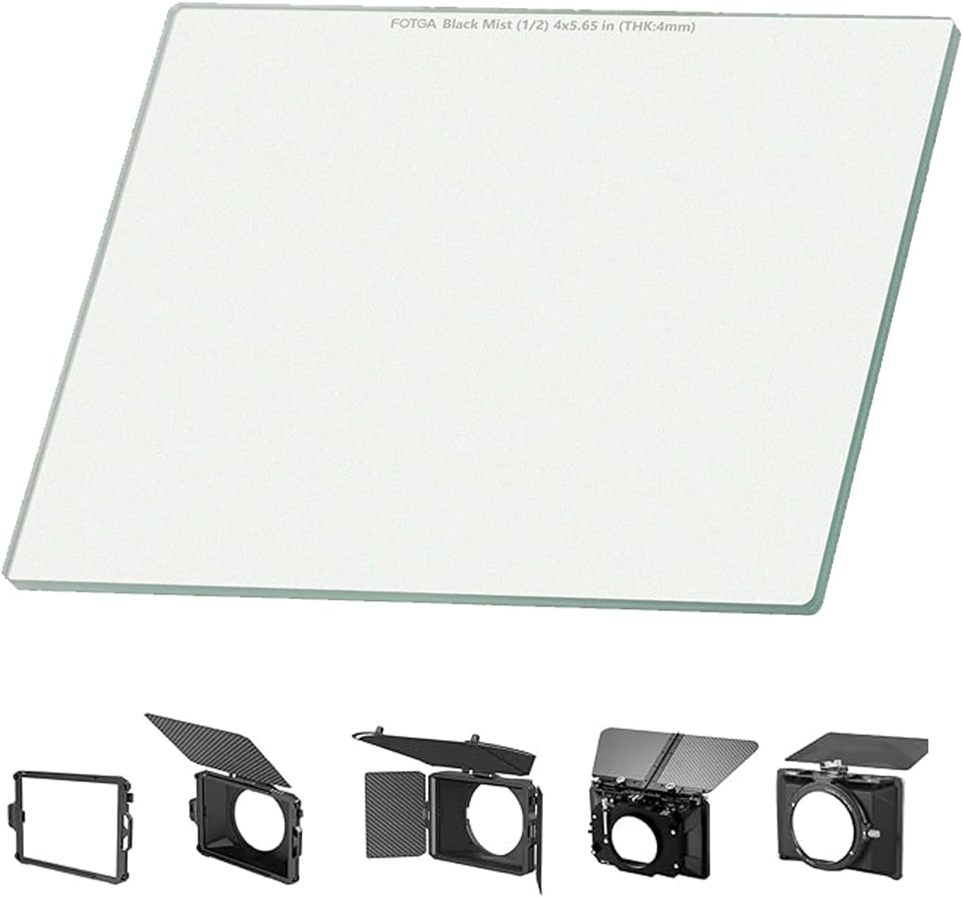 4'' X 5.65'' Black Diffusion Square Filter, Optical Glass Cinema Mist Diffuison Filter, Mist Dreamy Cinematic Effect for SMALLRIG 4 X 5.65 Matte Box (1/8) image number 5
