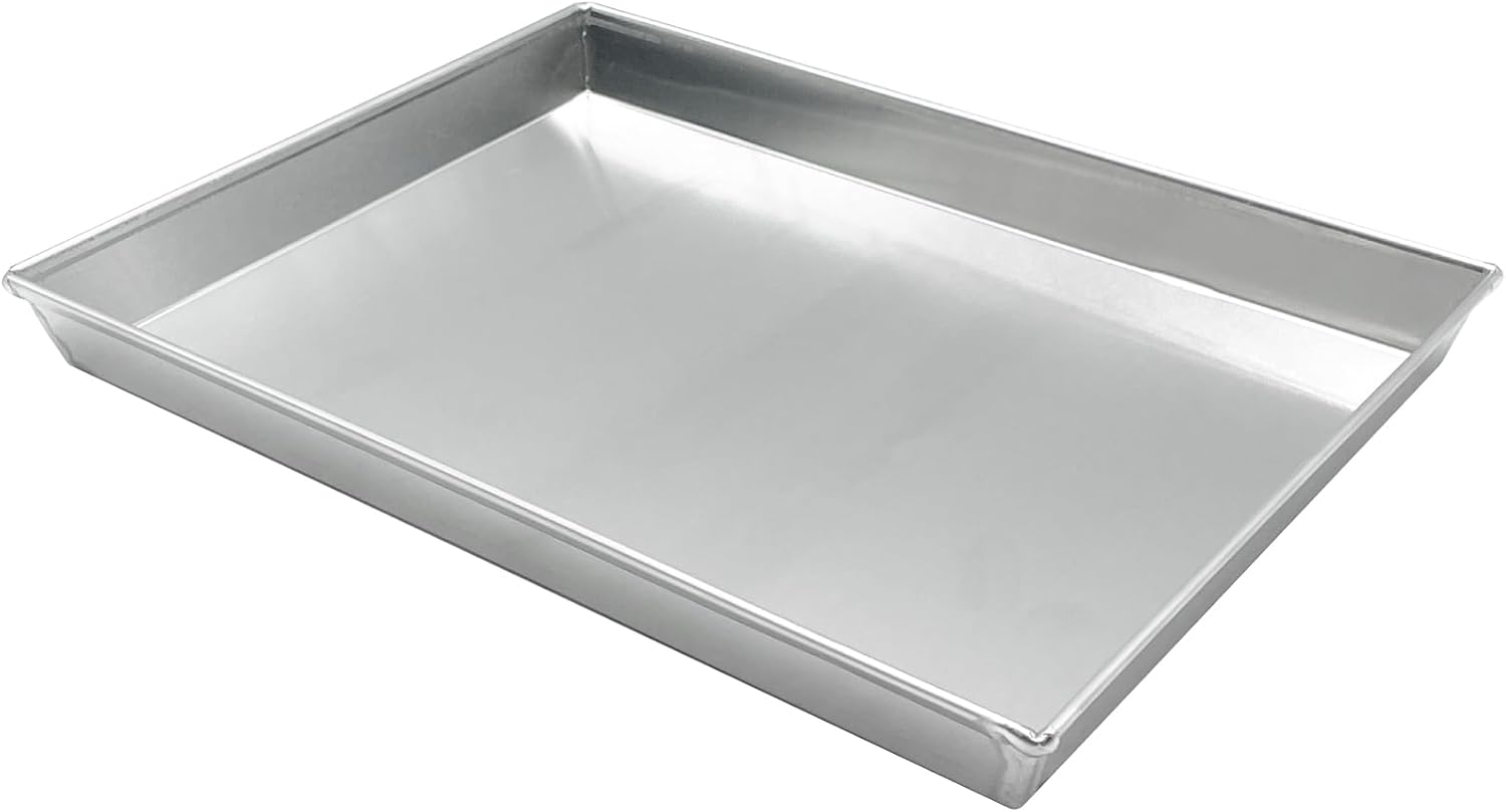 Pastry-Pizza Line Rectangular Baking Pan with Edge, Dimension 35 X 28 X 3 Cm, Silver image number 4