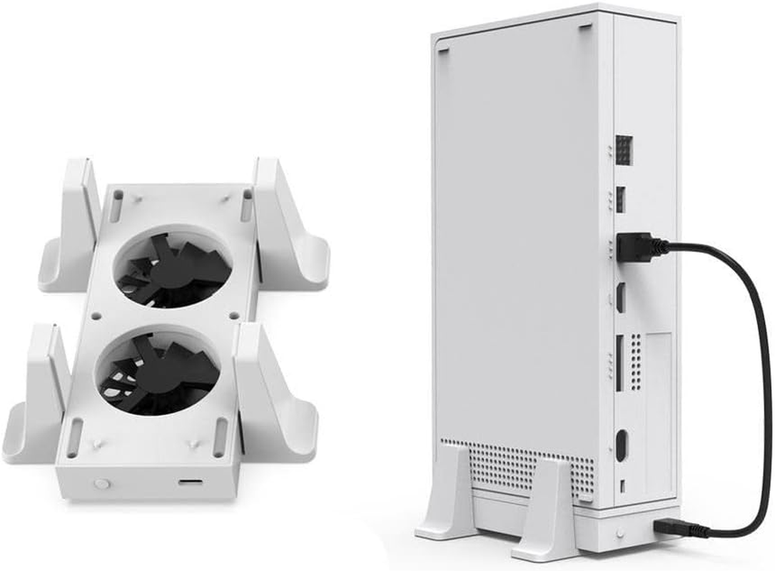 Vertical Cooling Stand Holder External Cooler 2 USB Ports Fans 3 Speeds for Xbox Series S Console Accessory Spare Part image number 4
