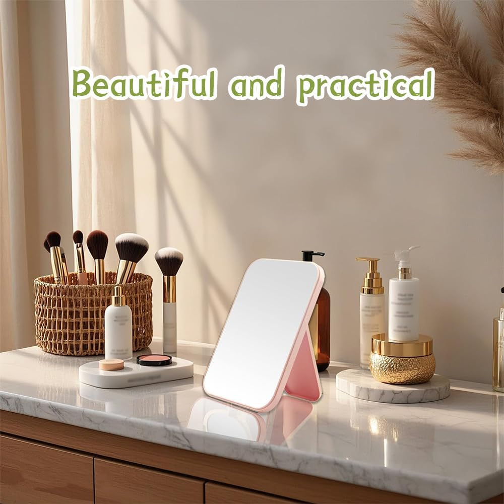 12 Pack Portable Dormitory Desktop Makeup Mirror, Convenient and Portable Travel Mirror, Ultra-Thin Durable Foldable, HD Mirror, Suitable for Spa Party, Girls and Women image number 3