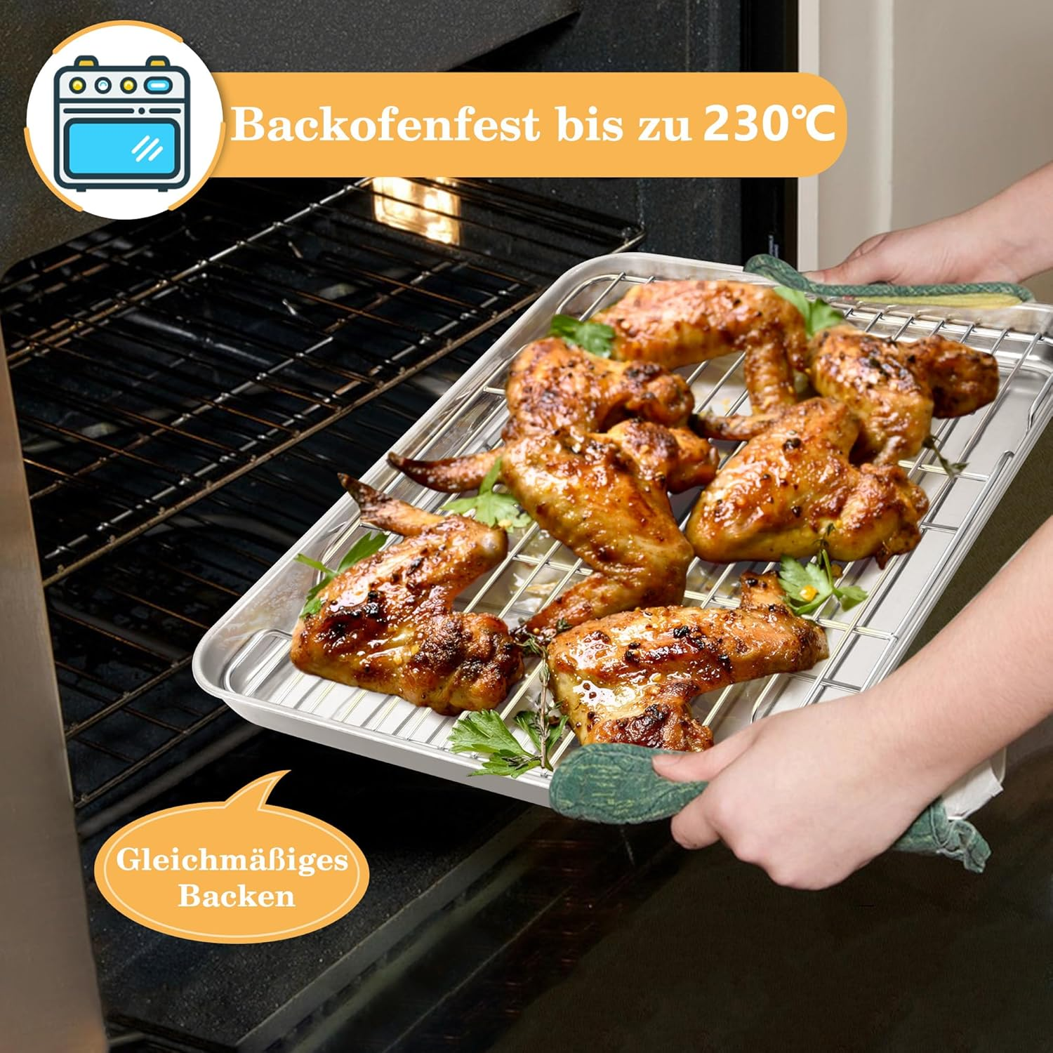 Haware Cooling Rack Set of 2 &ndash; 41.5 X 29 X 2 Cm image number 1