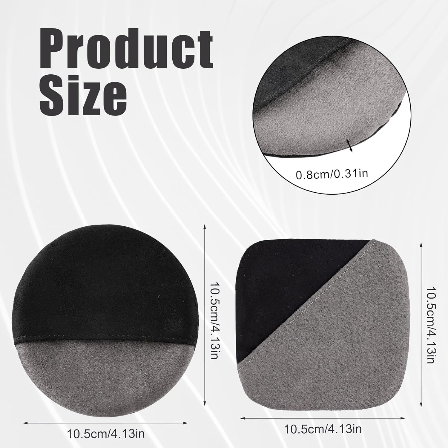 PEUTIER 2Pcs Car Screen Cleaner Cloth, Microfiber Car Accessories Cleaning Pads round & Square Car Touch Screen Cleaner Wipes Car Wipes Interior Cleaning for Auto Car Dashboard Display image number 1