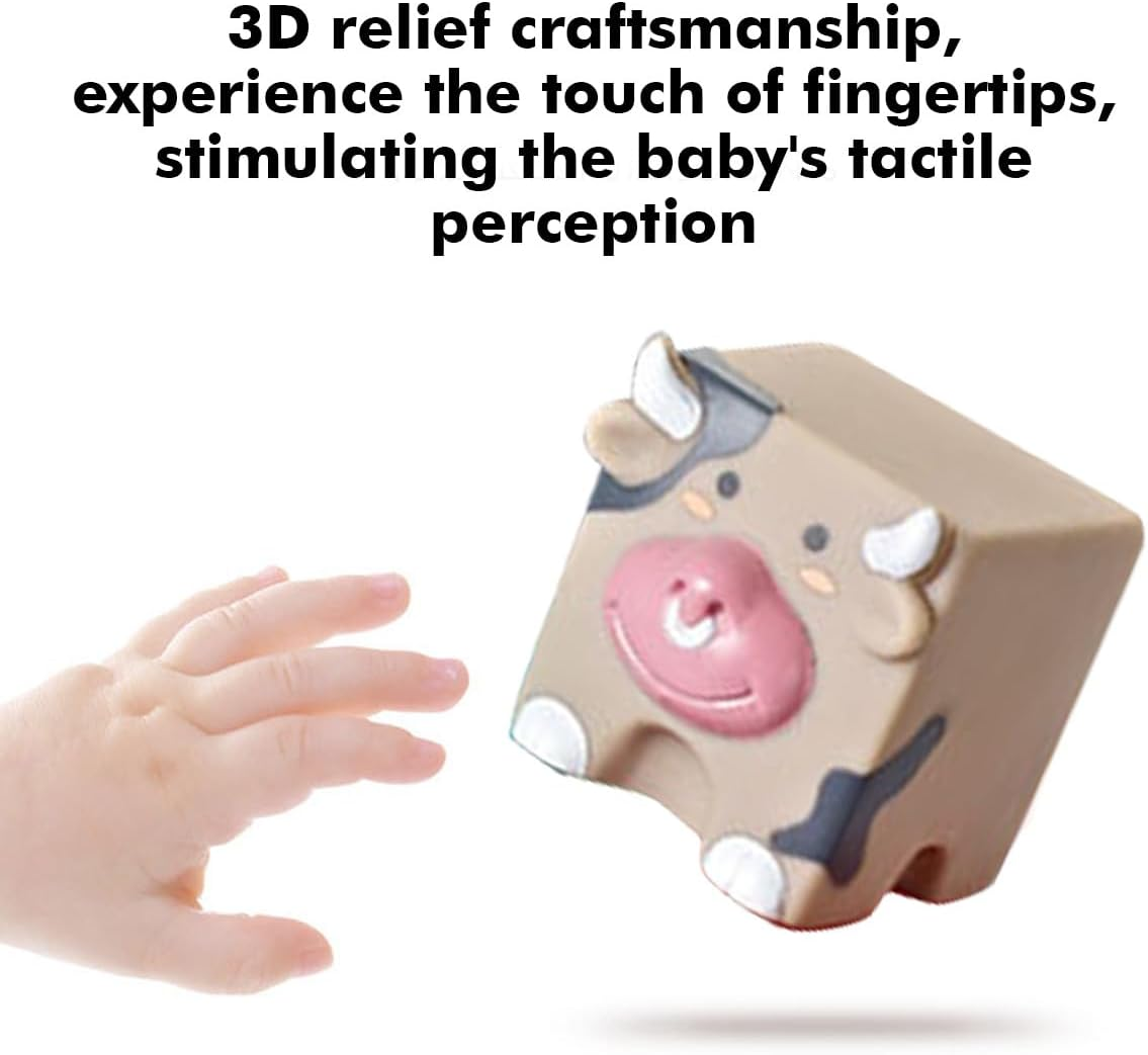 Infant Cognitive Toy Toddler Building Blocks Bath Toy 3D Embossed Animal Building Blocks Infant Cognitive Toy (Rubber) image number 4