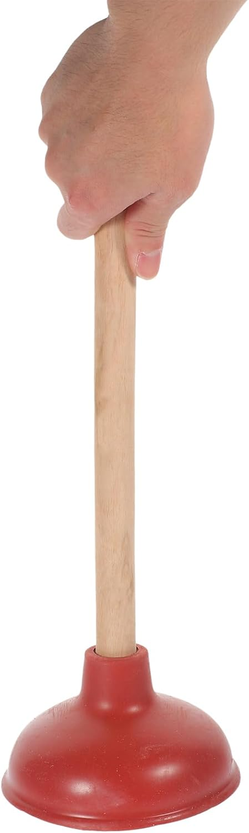 Gadpiparty Sink or Toilet Plunger Rubber Force Cup with Wooden Handle Heavy Duty Toilet Plunger for Toilet, Bathroom,Sink image number 3