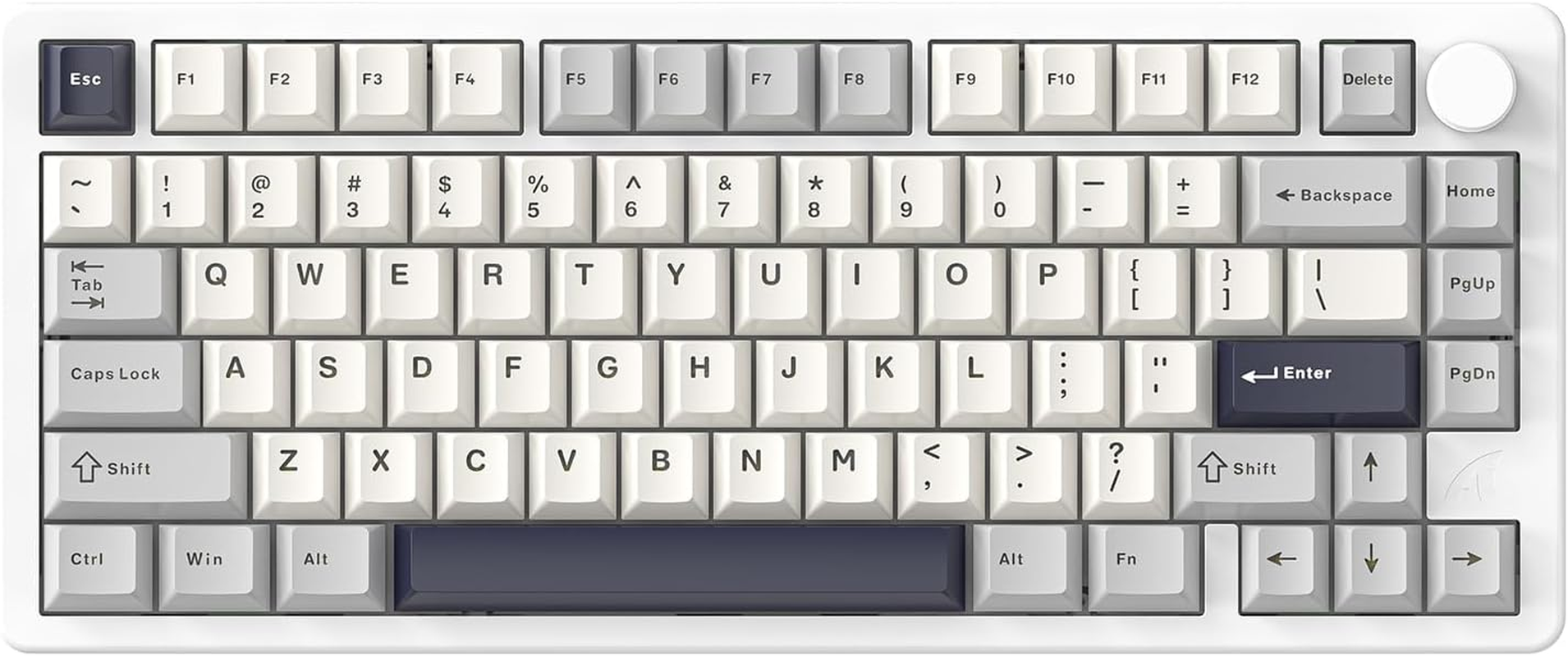 FELICON X Attack Shark X86 75% Aluminum CNC Wireless Mechanical Gaming Keyboard with Volume Knob,82 Key Gasket Hot Swappable RGB Custom Keyboard with 5-Layer Padding, Bt/2.4Ghz/Usb-C-Starlight White image number 2