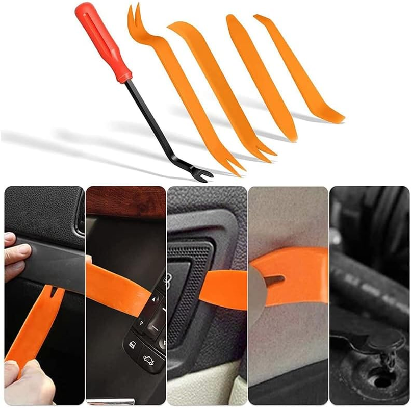 AIMALL 731X Car Trim Body Clips Kit, Rivets Retainer Auto Panel Bumper Plastic Fastener Set with 5 Removal Tools and 6 Cable Ties, Universal for Car Repairs image number 3