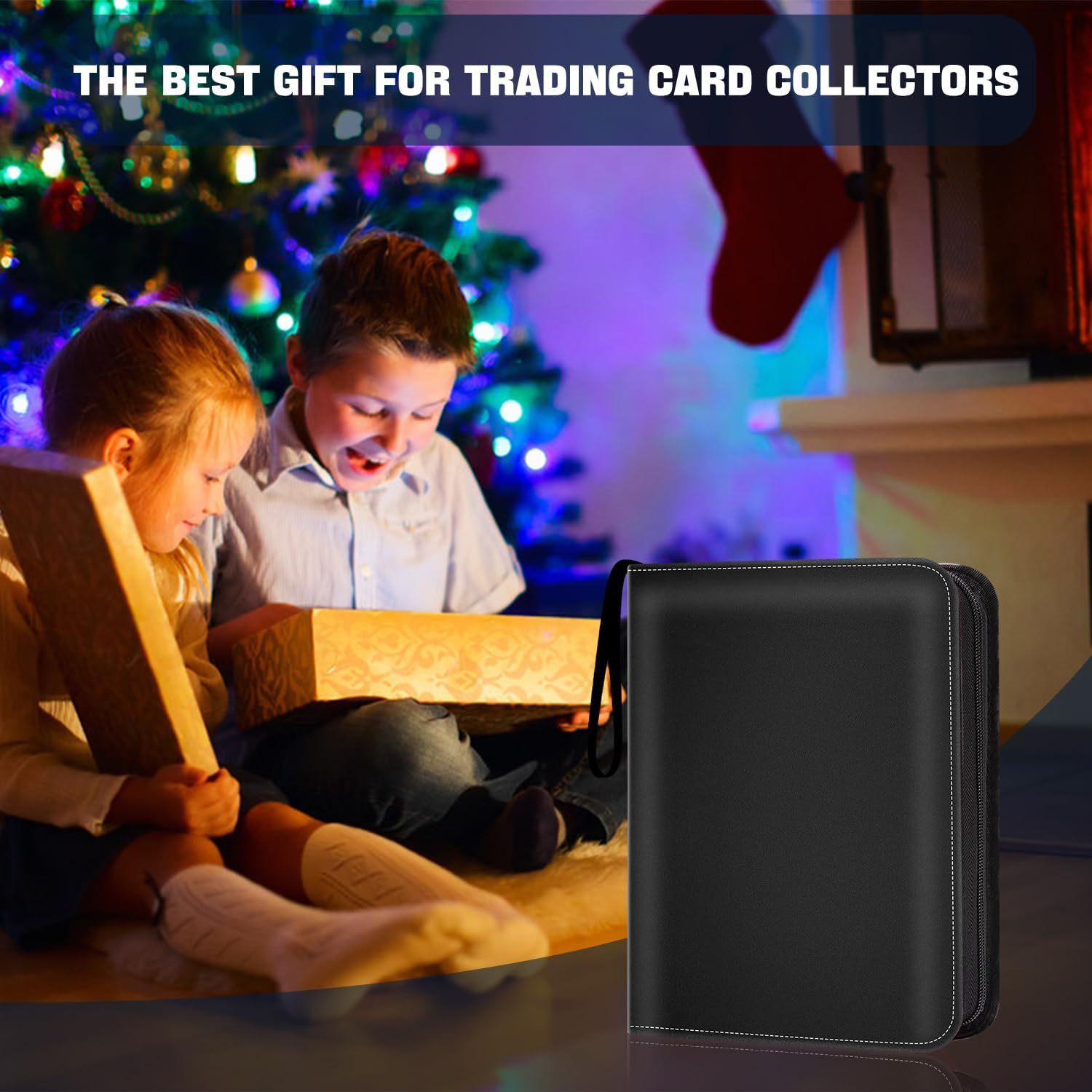 HESPLUS 900 Pockets Trading Card Album Folder,Baseball Card Binder with Sleeves,Collectible for Baseball Cards,Trading Cards,Football Cards,Mtg,Tcg,Game Cards,Sports Cards -Black,(Hpev118-Black-900) image number 2