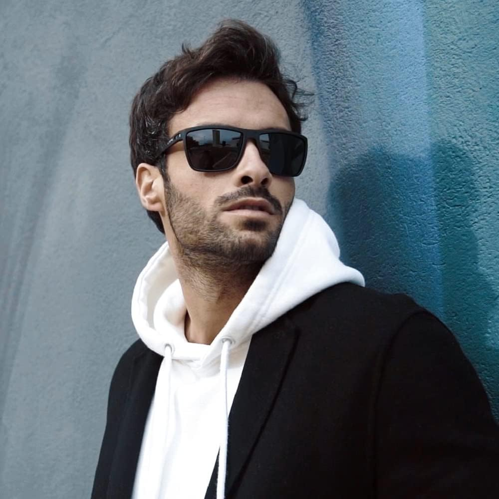 ZENOTTIC Polarized Sunglasses for Men Lightweight TR90 Frame UV400 Protection Square Sun Glasses image number 2