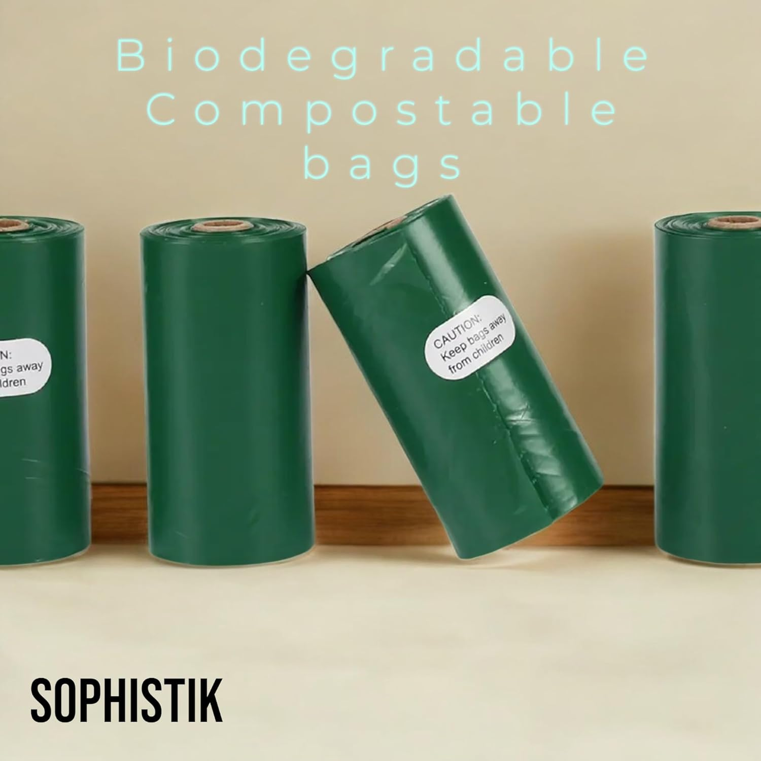 Eco-Friendly 18 Rolls Dog Waste Bags - 270 Biodegradable and Compostable Bags, Recycled Packaging, Leak-Proof & Tear-Resistant, Sophistik Pet Cleanup Essentials image number 2