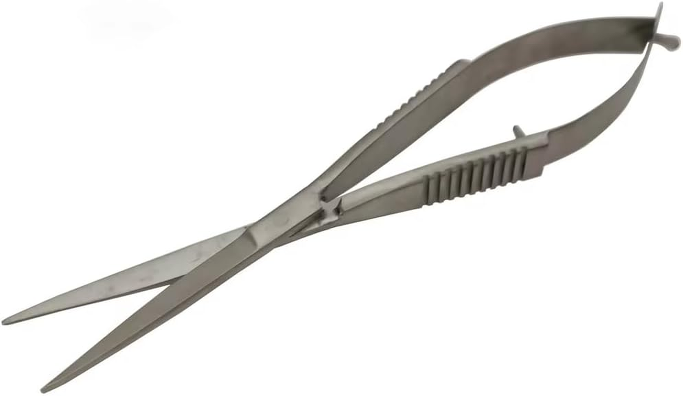 AIMALL Quarium Grass Tank Trimming Shears - Black Stainless Steel Spring Shears for Aqua Plants and Fish Tank Landscaping, 6.1 Inches