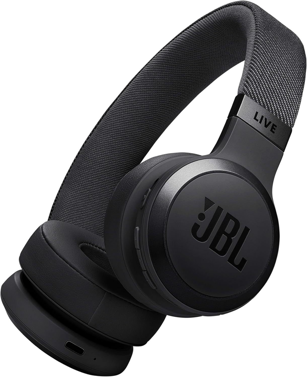 JBL Live 670NC, JBL Signature Sound and Surround Sound, Bluetooth 5.3 with LE Audio Supported (*), True Adaptive Noise Cancelling with Smart Ambient, Black - White, On-Ear image number 2