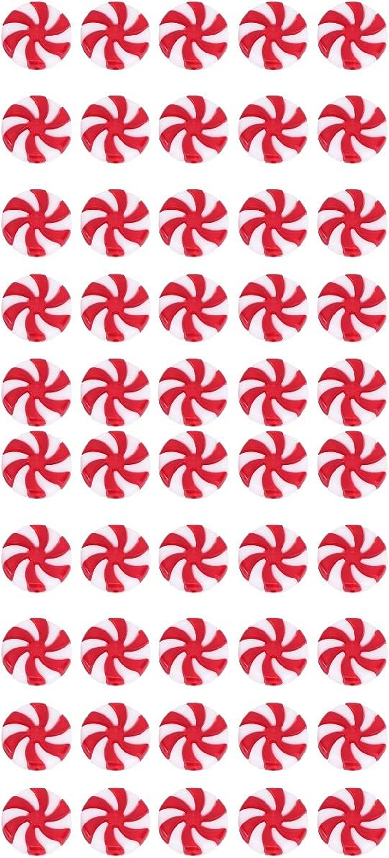 Abaodam 100Pcs Christmas Tree Hanging Ornaments Candy Pendants for Christmas Decorations Peppermint for Holiday Parties Birthdays Weddings and More image number 3