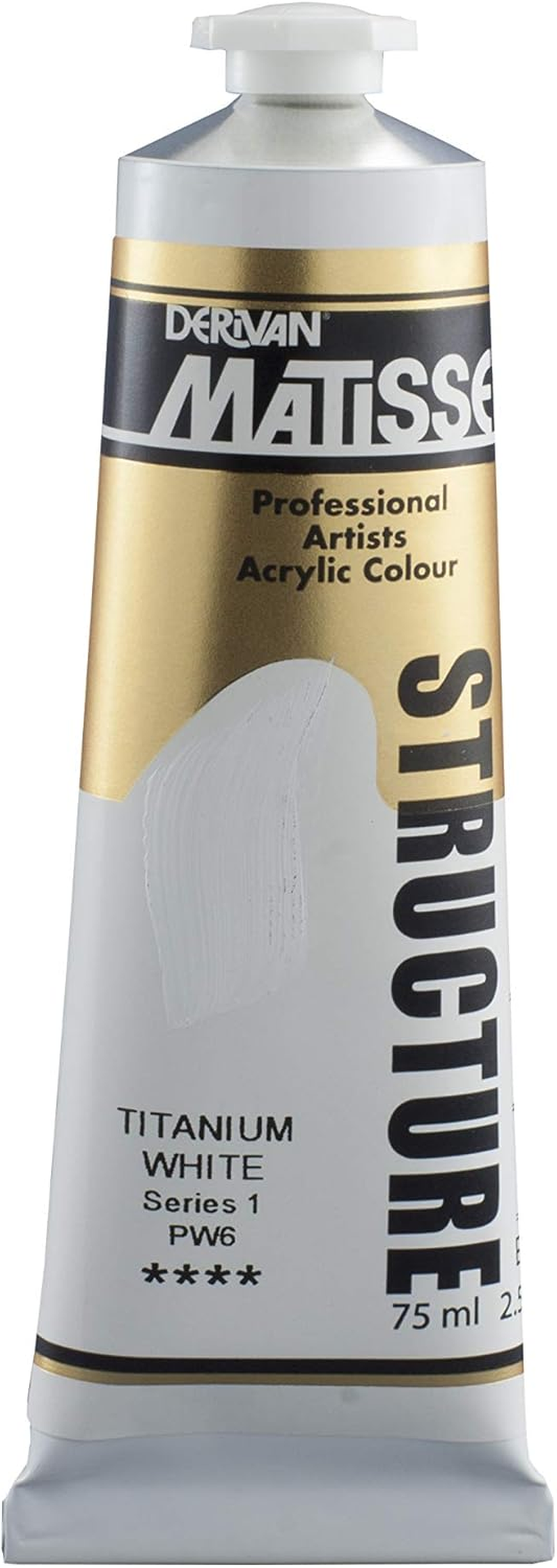 Derivan Matisse Structure Acrylics Paint 75 Ml, Titanium White image number 3