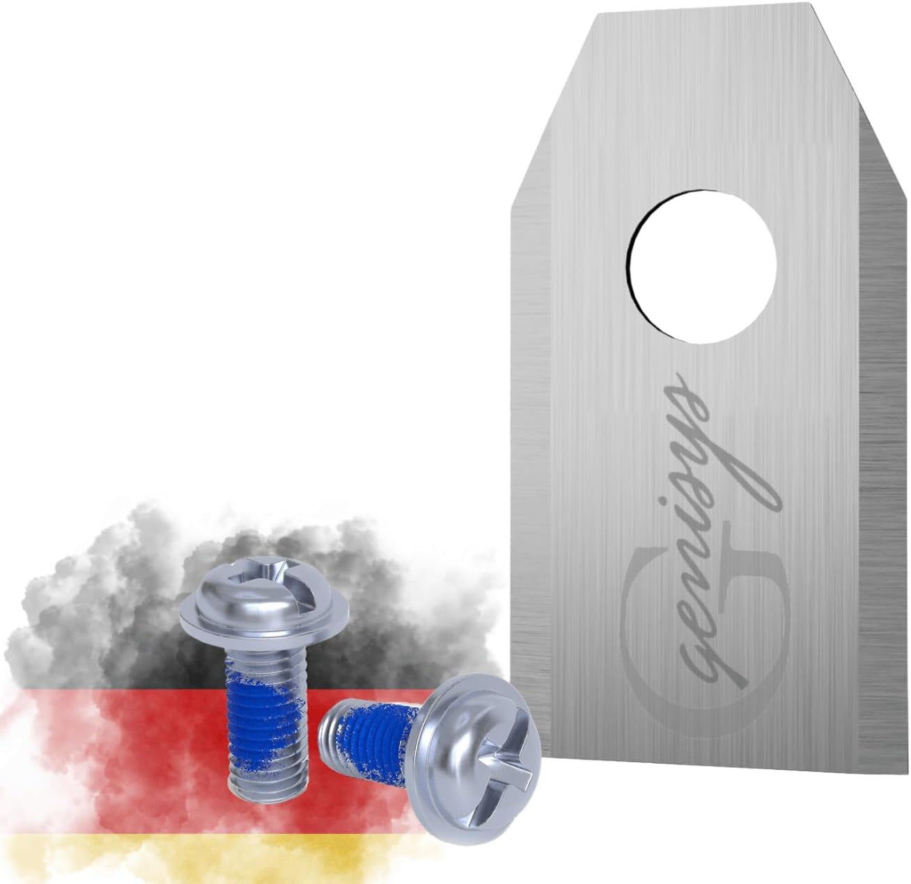 G Greengrass Tools Replacement Blade Compatible with Ecovacs Goat Robotic Lawnmower Blades - Longlife Stainless Steel [Shatterproof DIN EN 50636 Tested], Piece: 24 image number 1