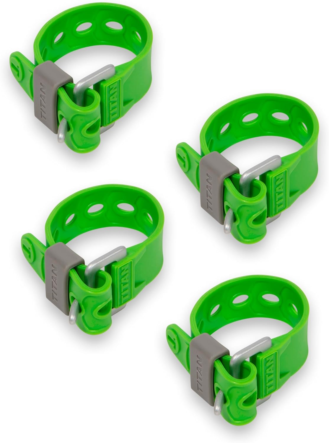 Titan Utility Straps &ndash; Safety Strap Set to Secure Splits, Cargo Bikes, Garden Hoses, Wood Working Projects &ndash; 60 Lb. Working Load, 18" Length, Fluoro Yellow, 4-Pack