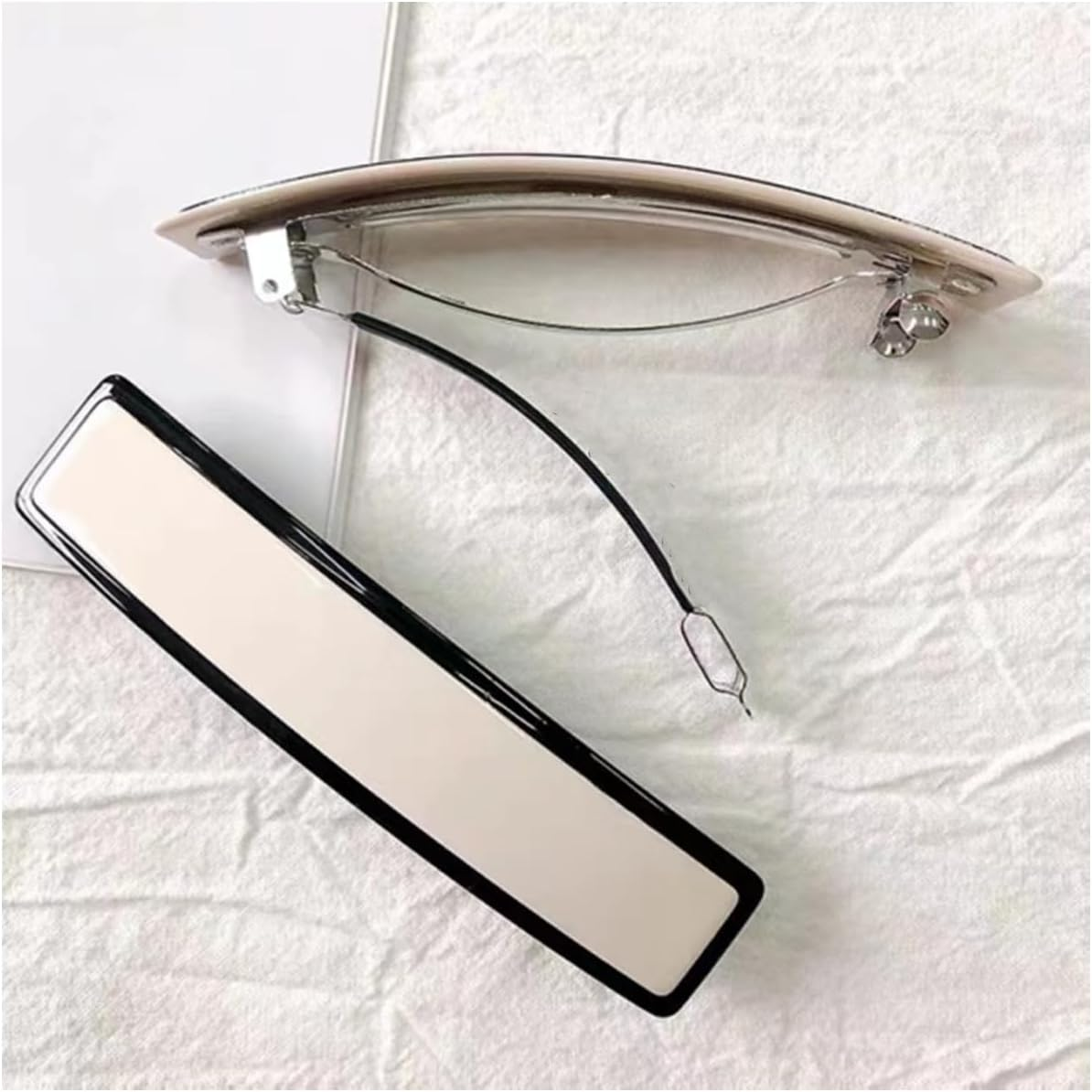 Jjiaolinin Rectangular Hair Clips, Pack of 2 French Hair Clips, Women'S Classic Hair Clip, Automatic Classic Hair Clips for Fine and Medium Thick Hair, Vintage Hair Accessories for Women image number 2