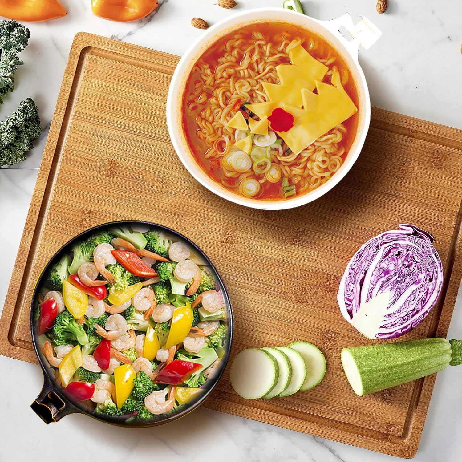 Ramen Bowl,Ramen Noodle Bowls Microwavable,6-Piece Ramen Cooker with Chopsticks,Spoon,Fork,Ramen Pot Set with Strainer and Lid for Dorm Room,Apartment,Home,Office - Blue image number 2