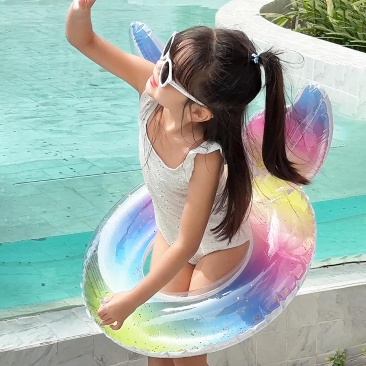 Mermaid Swim | Pool Floats Kids Mermaid Tail | Transparent Sequin Children'S Mermaid Transparent Swimming for Kids Supplies Imtrub image number 5