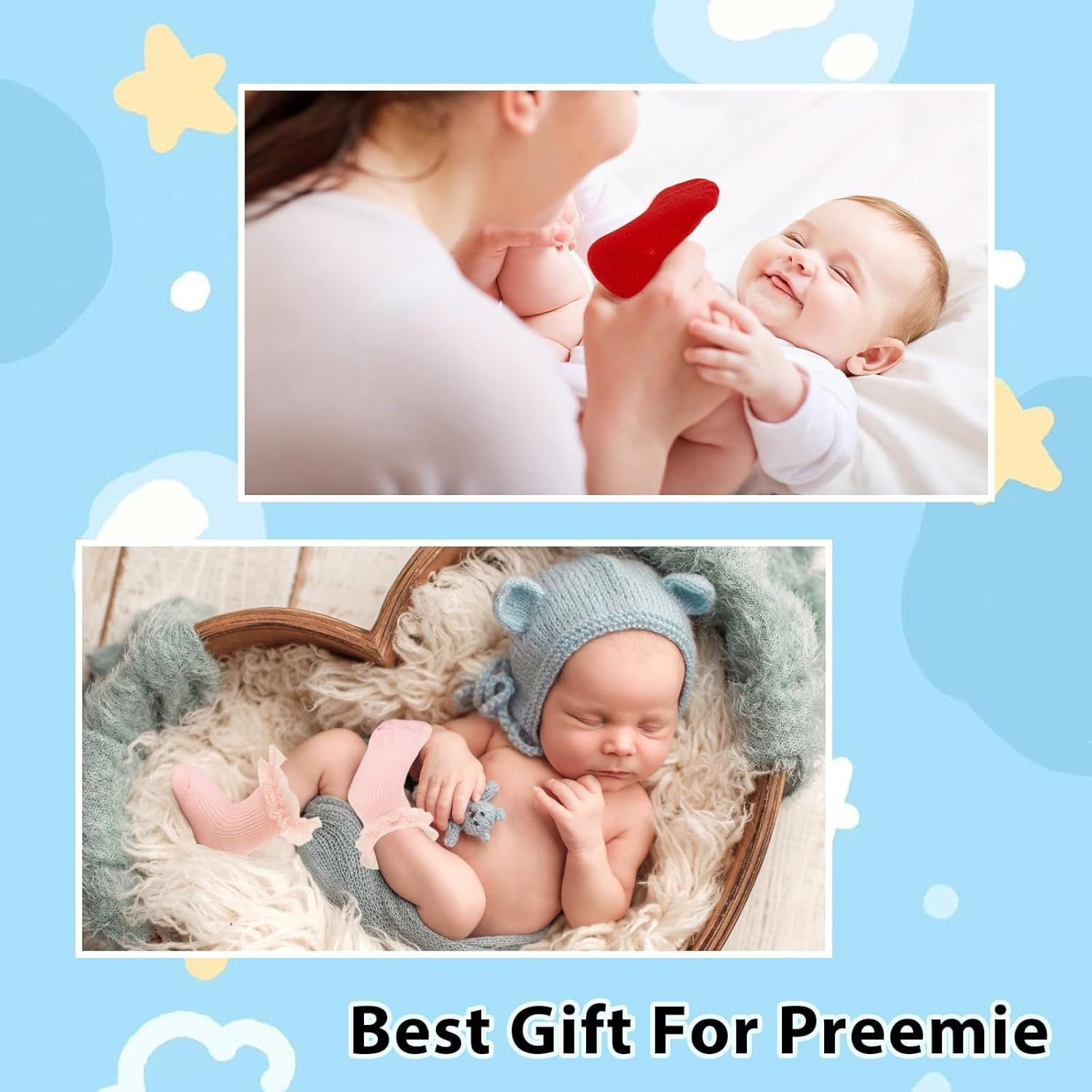 Baby Girls Socks Eyelet Double Lace Ruffle Socks Cotton Turn Cuff Frilly Sock for Preemie Newborn Infant Toddler image number 1