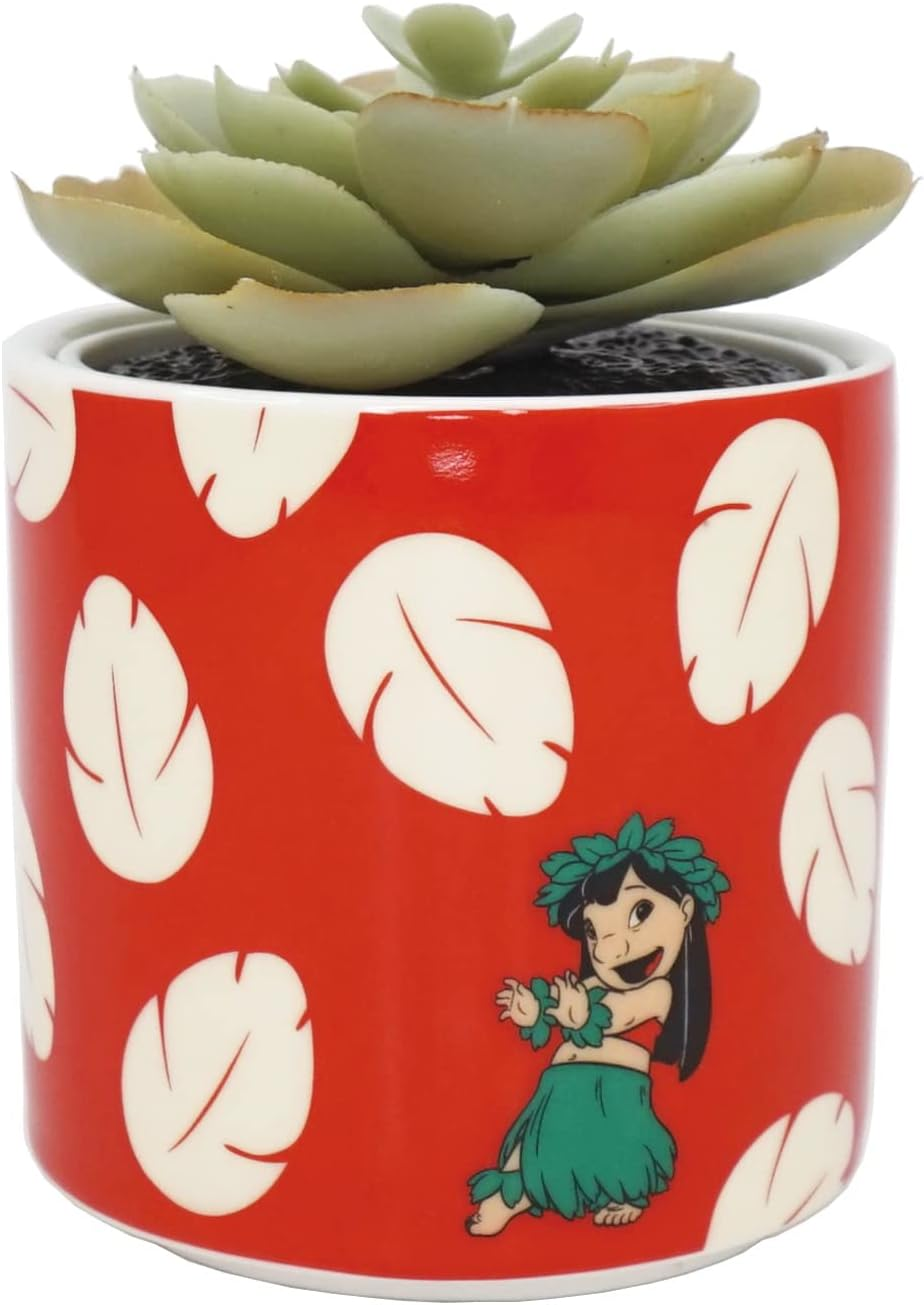 Disney Lilo & Stitch Planter with Faux Plant image number 1