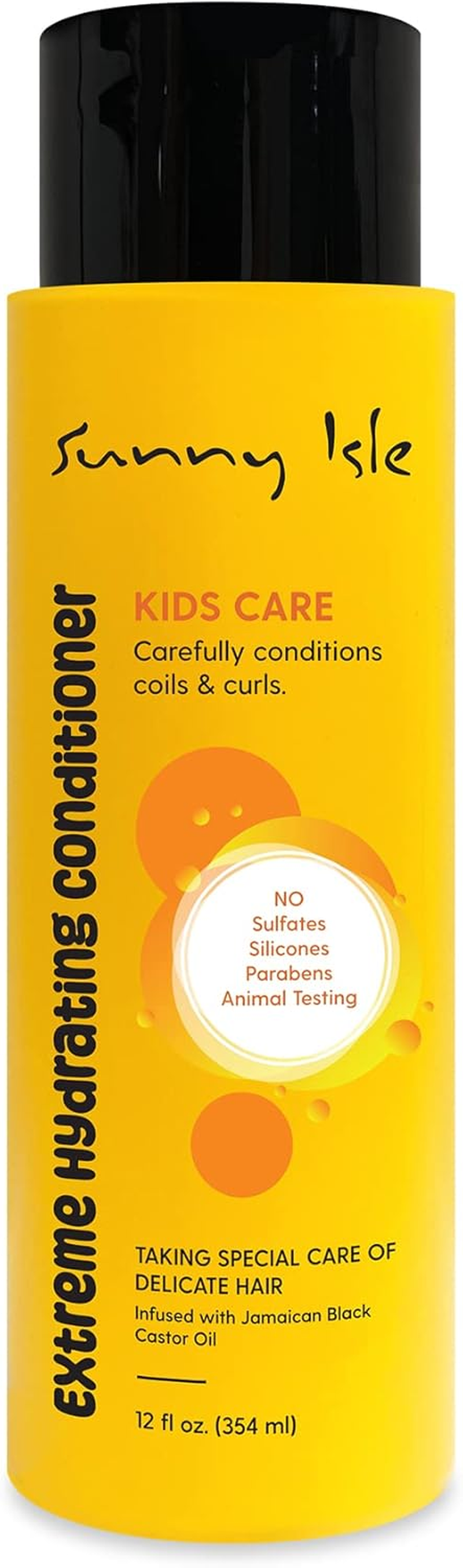 Sunny Isle Kids Care Extreme Hydrating Conditioner 12Oz | Gentle Care Coils, Waves & Curls | Jamaican Black Castor Oil Infused | Sulfate & Paraben FREE image number 4