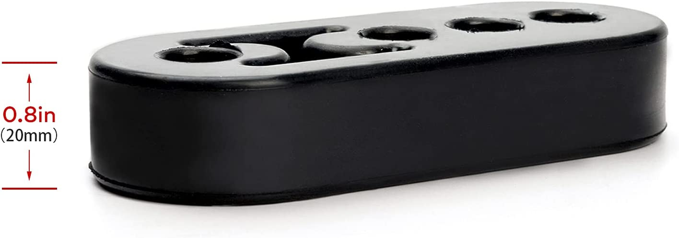 Norsmic Exhaust Rubber Hanger 2-Pack, 3 Holes Diameter 12Mm (0.47Inch), High Density Rubber Isolator Insulator Bushing Bracket Mount for Vehicle/Car/Auto Muffler