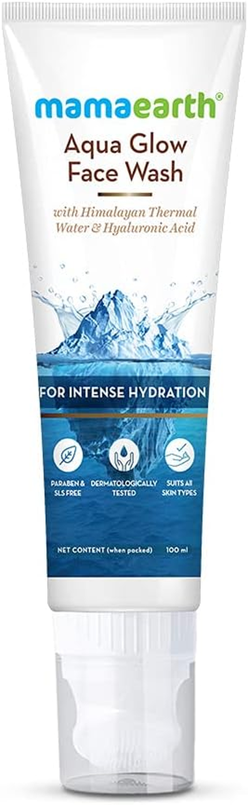 Mamaearth Aqua Glow Face Wash with Himalayan Thermal Water and Hyaluronic Acid 100 Ml image number 3