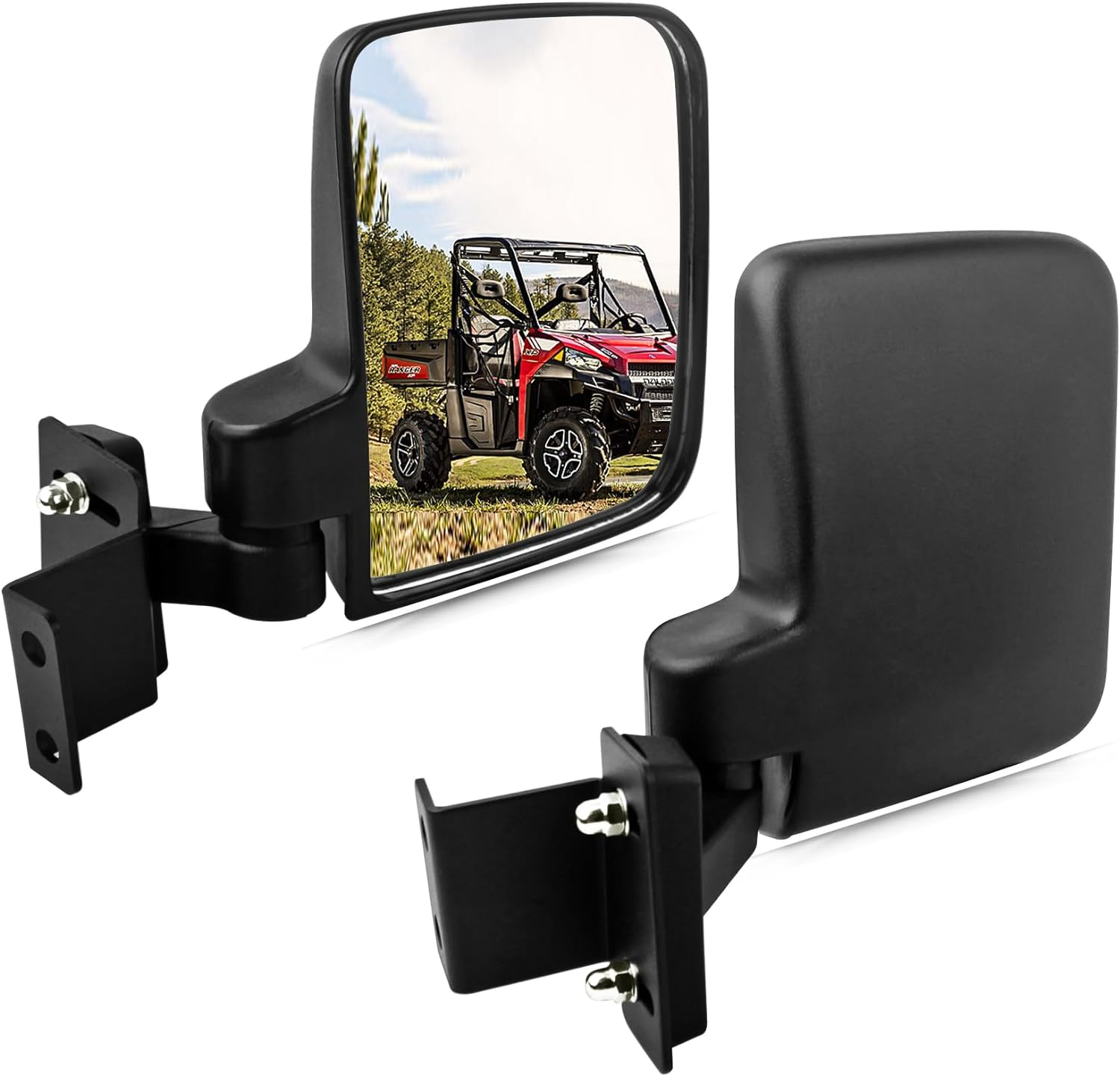 Ranger Side View Mirror Compatible with 2015-2024 Polaris Ranger 500 570 900 Fits Pro-Fit Cab Lock N Ride Factory Cage Frame Ranger Side Mirrors by UNIGT (NOT for round ROLL BARS) image number 6