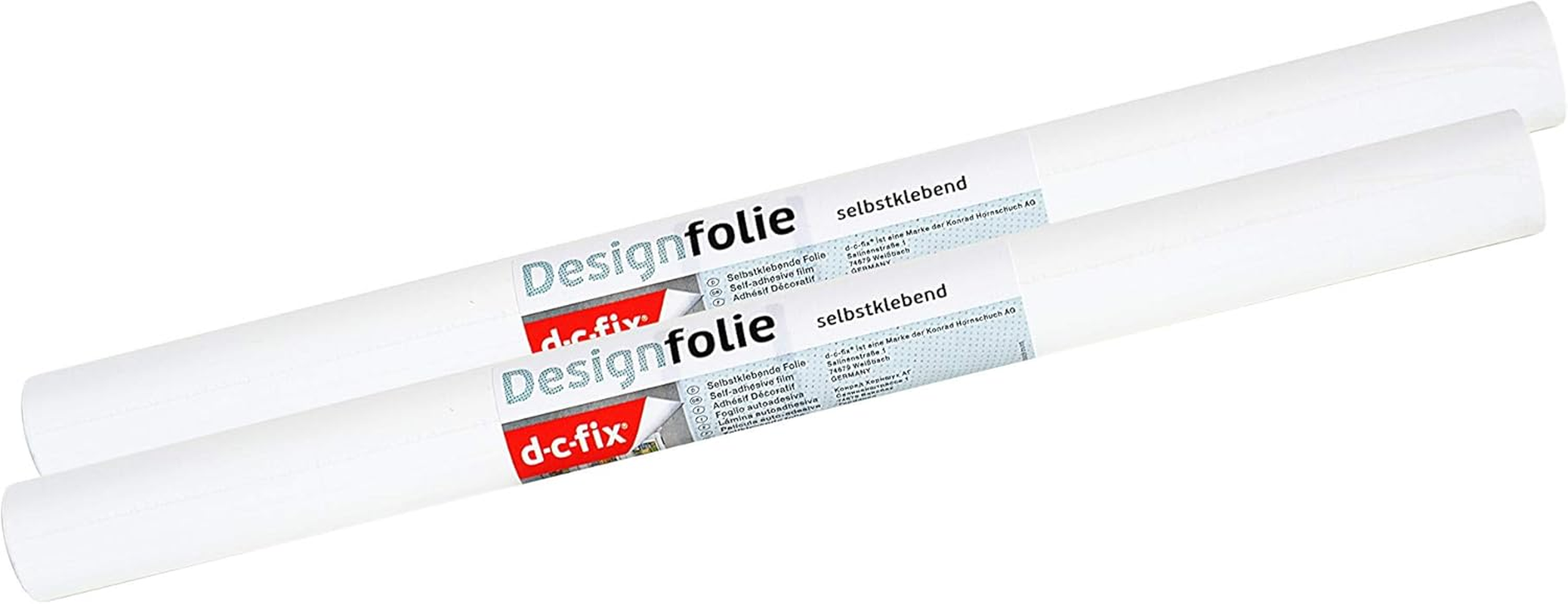 D-C-Fix 346-0011-2PK Decorative Self-Adhesive Film, Glossy White, 17" X 78" Roll, 2-Pack image number 2