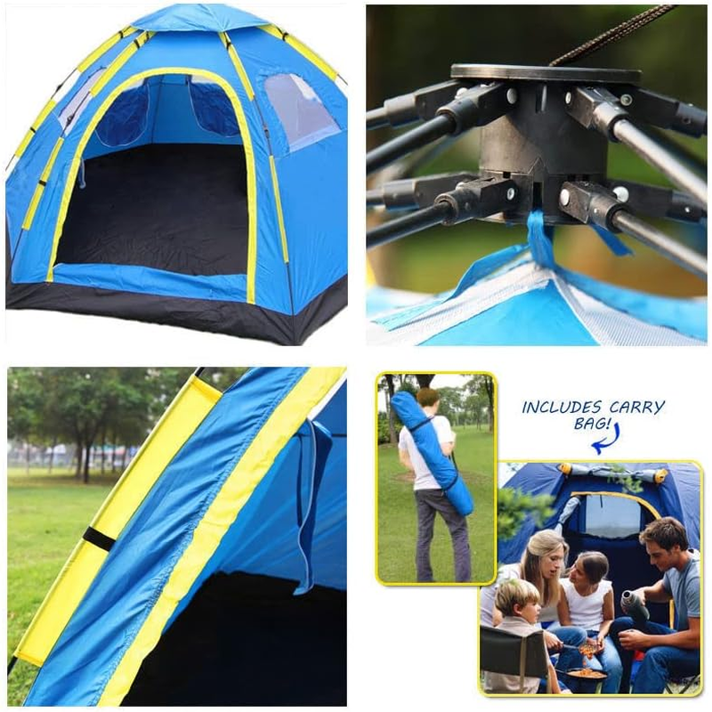 6 Person Instant POP up Camping Tent Sets up in Seconds Hiking Camping Fishing image number 6