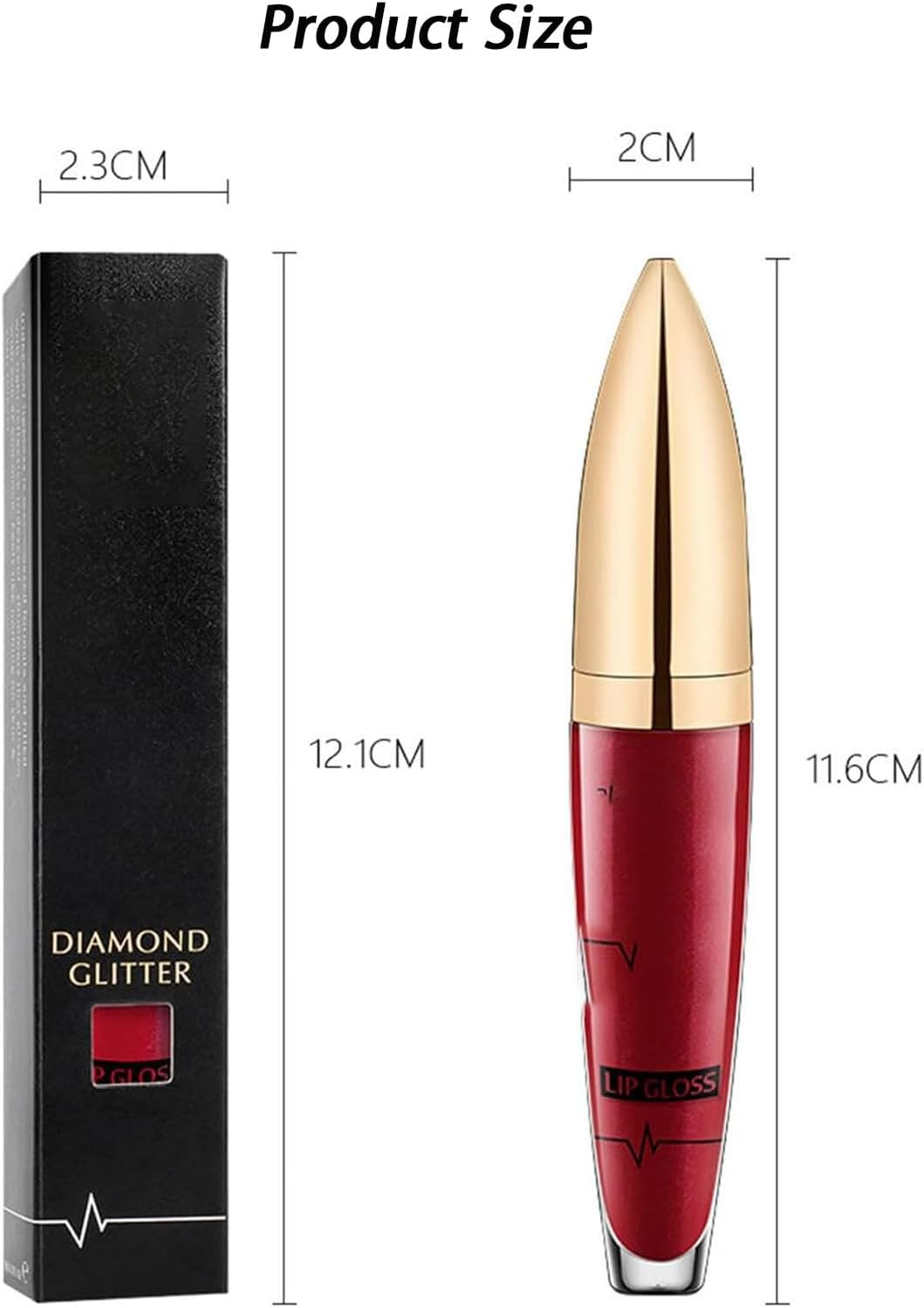 Diamond Lip Gloss Matte to Glitter Liquid Lipstick Waterproof, Diamond Shiny Long Lasting Lipstick Glitter Lipgloss Matte Liquid, Glitterlip Gloss for Women, Waterproof Makeup (E) - B image number 7
