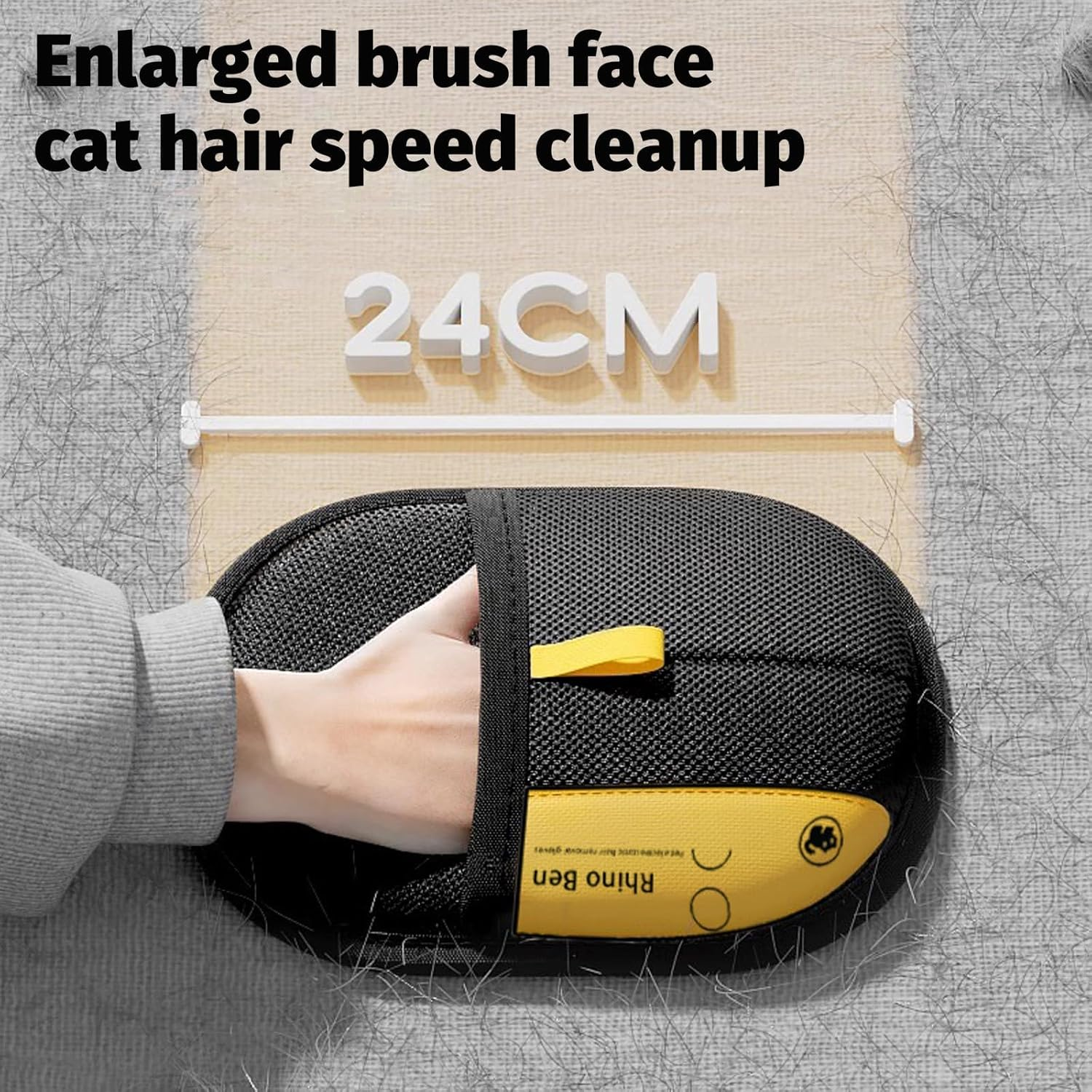 Pet Hair Remover Glove, 2025 New 9.5In Reusable Two-Way Push and Pull Electrostatic Pet Hair Remover-Roll into Strips, Washable Pet Gloves, for Clothing/Couch/Furniture/Carpet/Car Seat image number 5