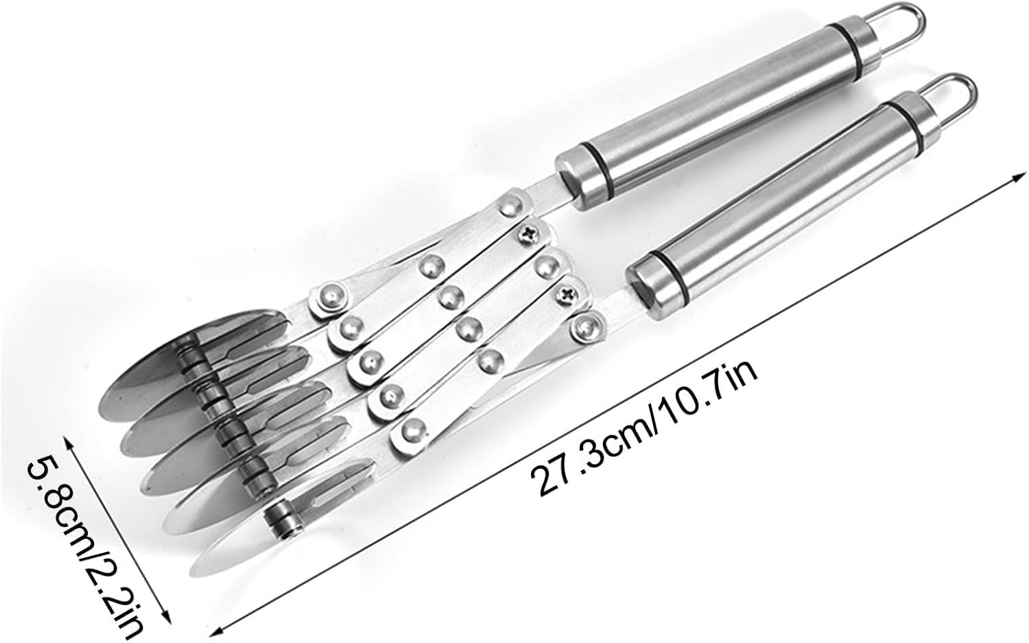 Cozioz 5-Wheel Stainless Steel Pastry Cutter, Multi-Functional Dough, Pizza, and Cookie Divider with Comfortable Handle image number 6