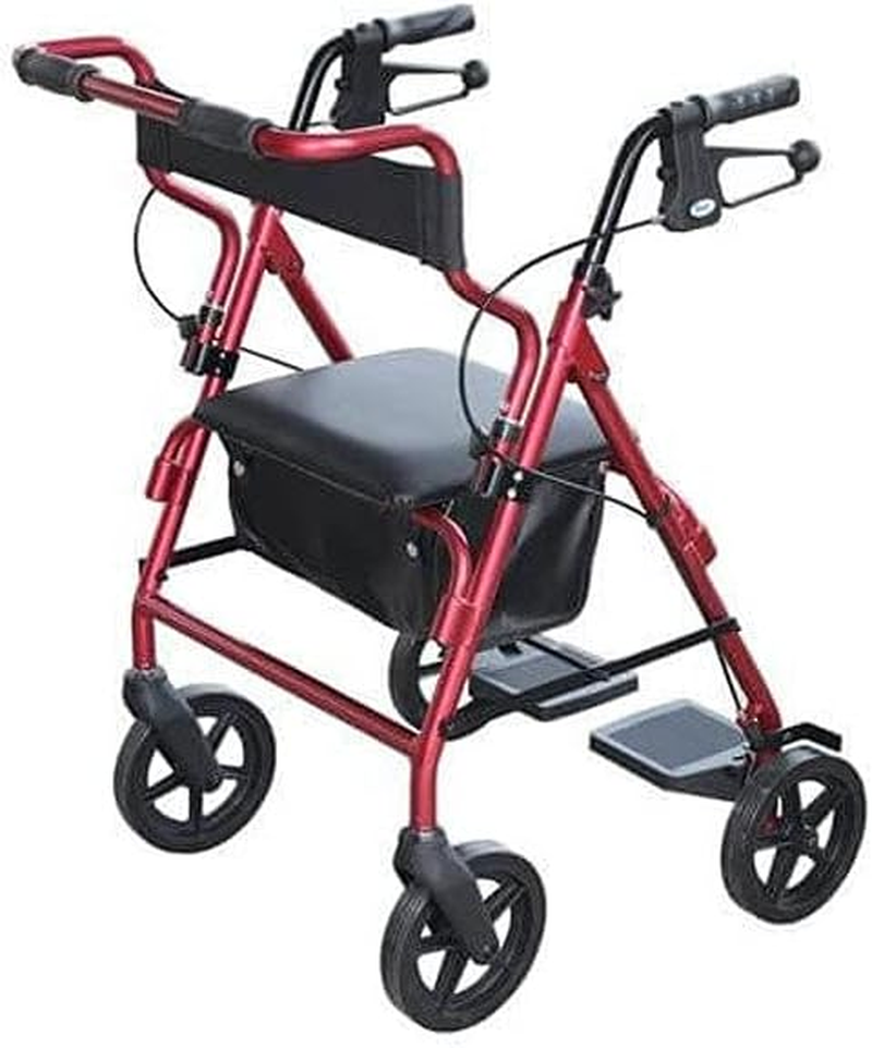 Days 2 in 1 Rollator and Transit Chair, Height Adjustable Mobility Aid and Walking Device, Height Adjustable