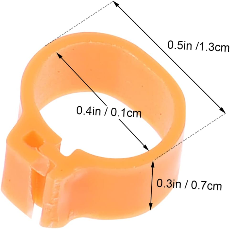 Yardwe 300Pcs Pigeon Foot Rings Plastic Bird Leg Bands for Identification for Pigeon Leg Banding and Random Color image number 4