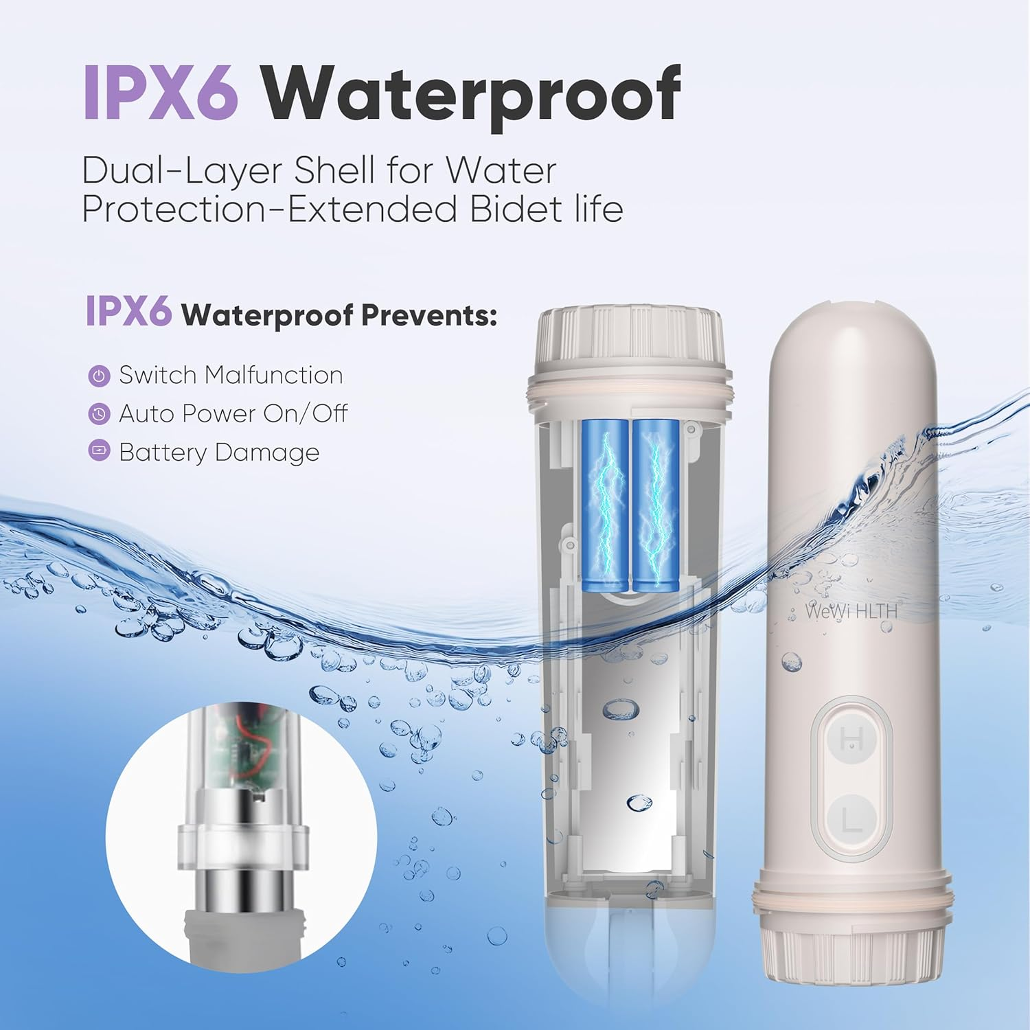 Portable Bidet - Mini Foldable Handheld Personal Travel Bidet with 2 Pressure Options Electric Sprayer Toilet for Personal Hygiene Cleaning/Soothing Postpartum Care/Perineal & Hemmoroid Treatment - Green image number 2