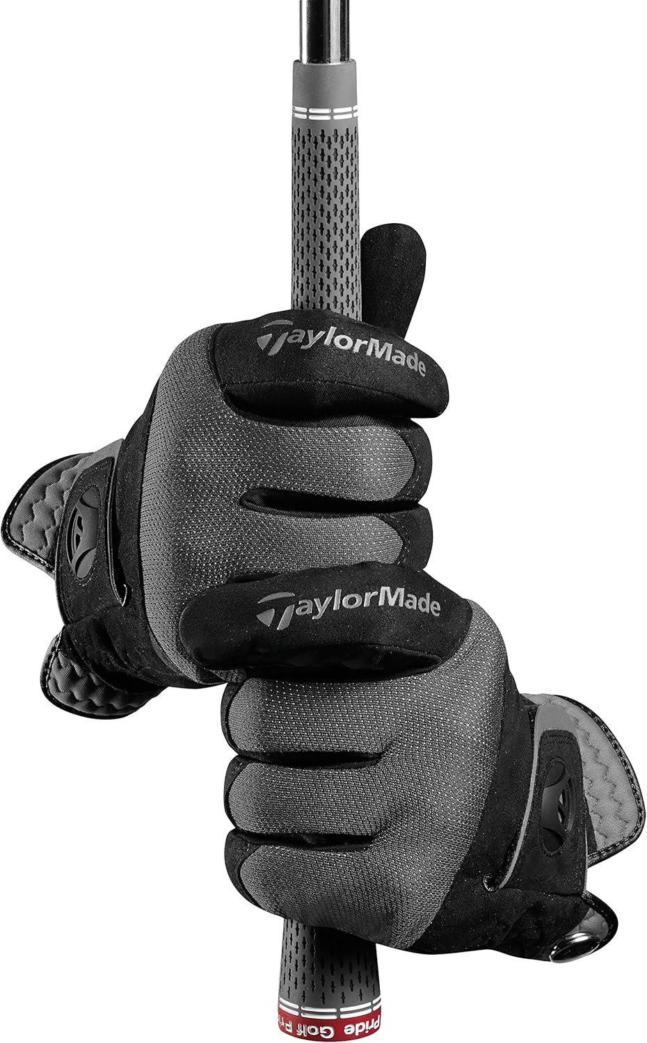 Taylormade Rain Control Cadet Glove (Black/Gray, Medium), Black/Gray(Medium, Pair)