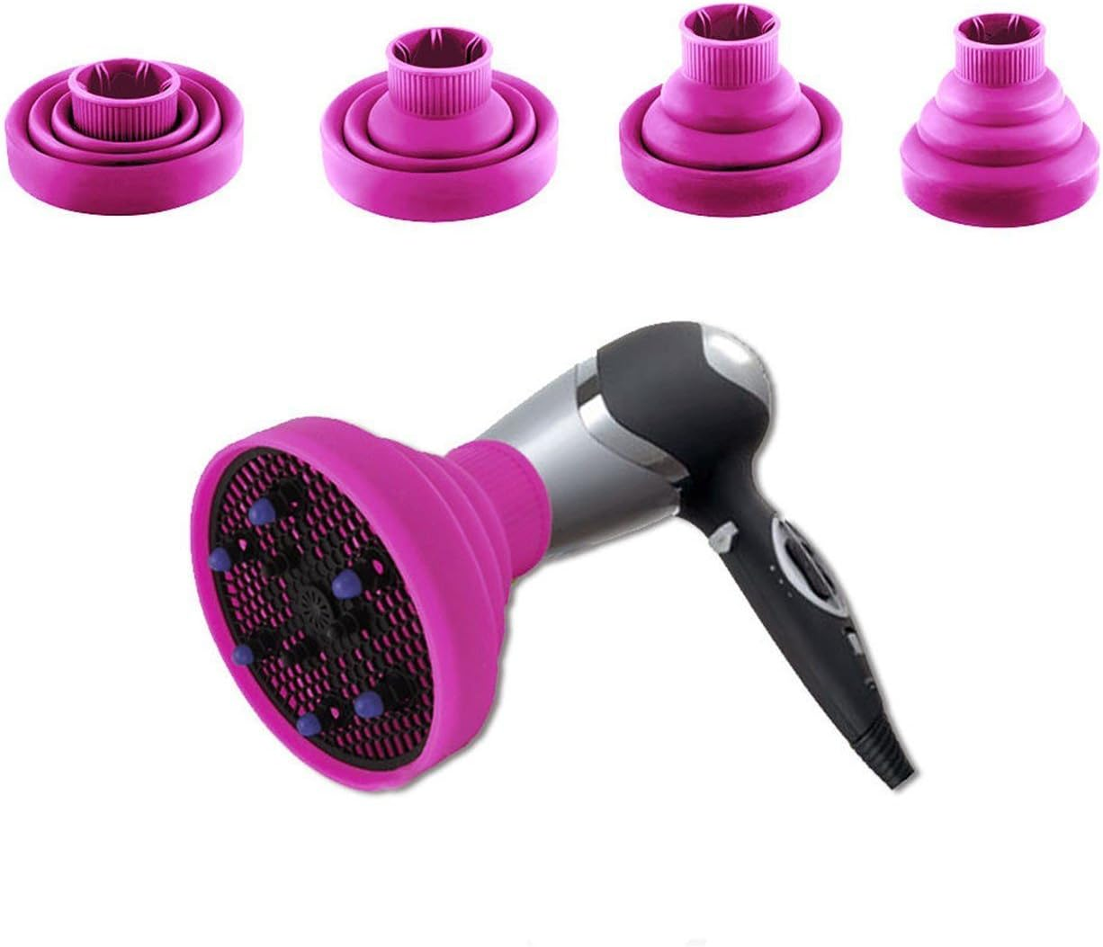 Time Sale Universal Foldable Silicone Travel Diffuser for Hair Dryer - 170 Gr image number 2