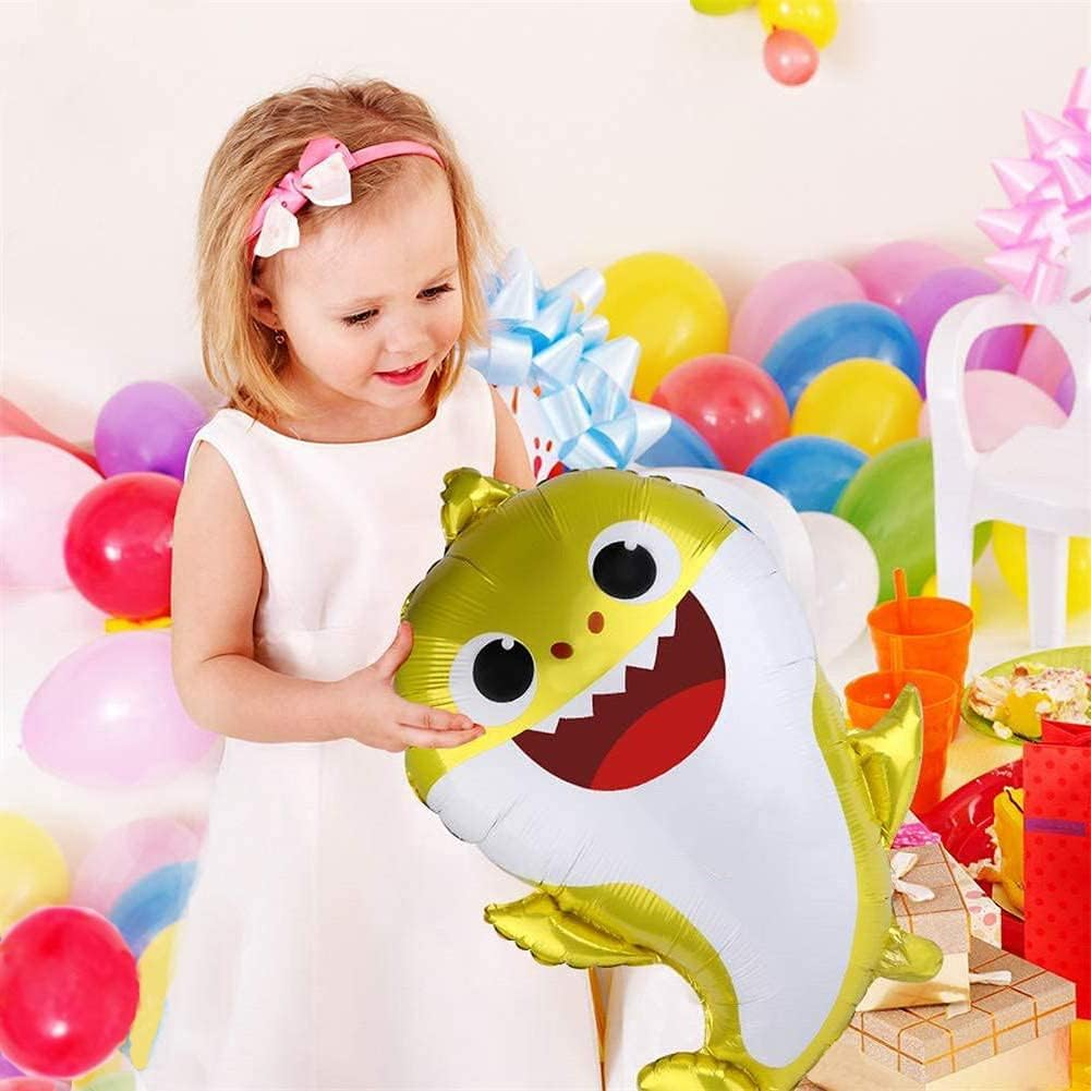 Baby Shark Helium Balloons Family Foil Balloons Set for Sea World Shark Themed Birthday 1St Birthday Decorations Boy Girl Kids Birthday Party Baby Shower Party Supplies (10 Pcs) image number 4